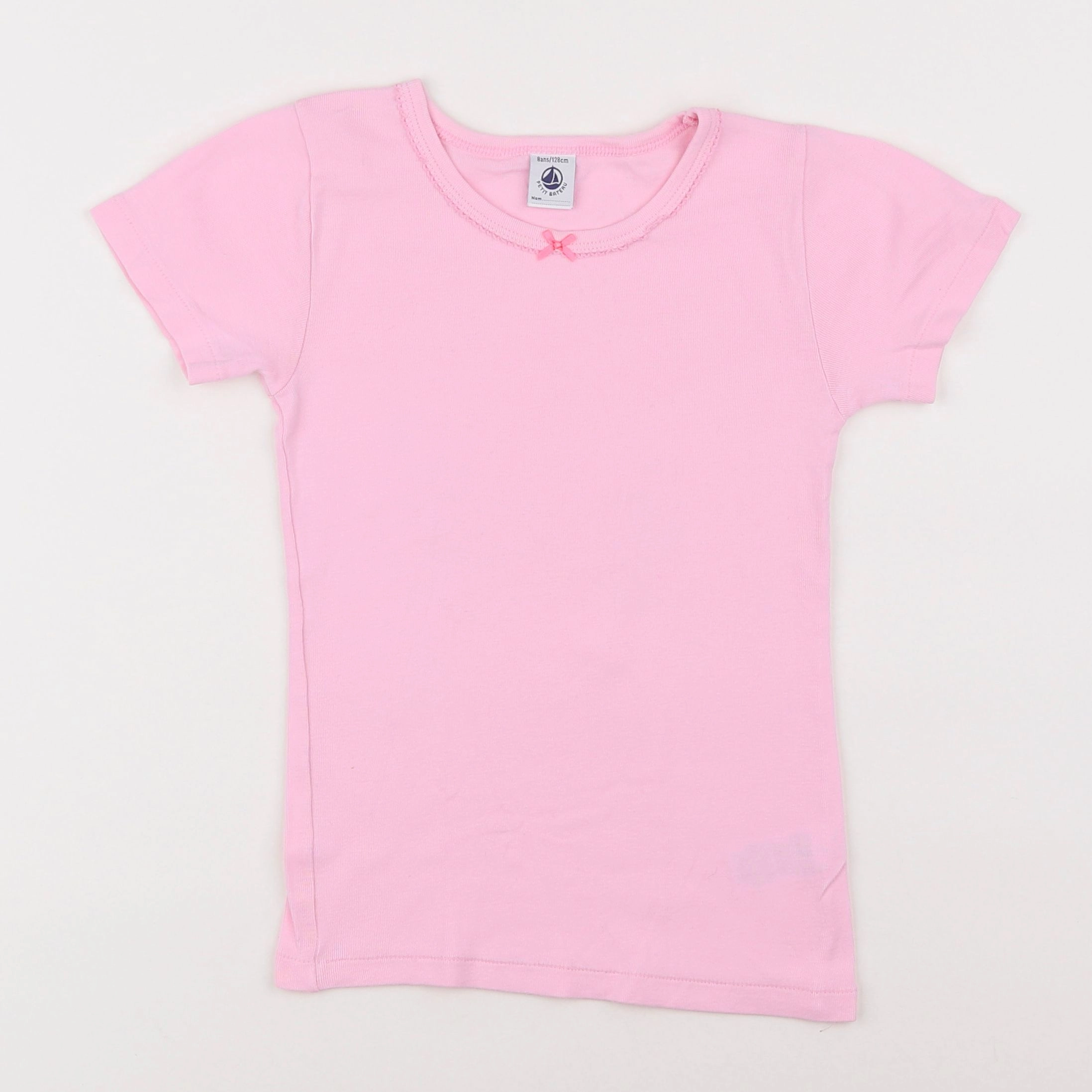 Petit Bateau - maillot de corps rose - 8 ans