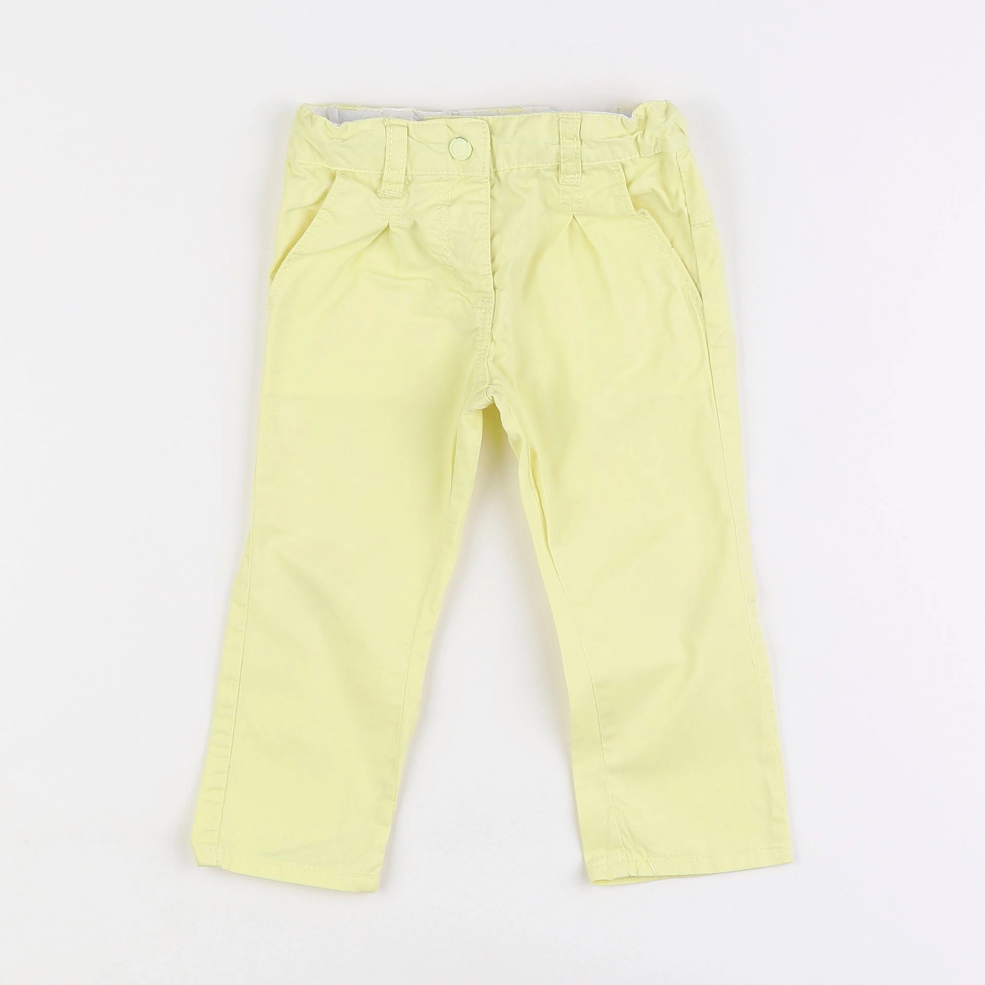 Vertbaudet - pantalon jaune - 12 mois