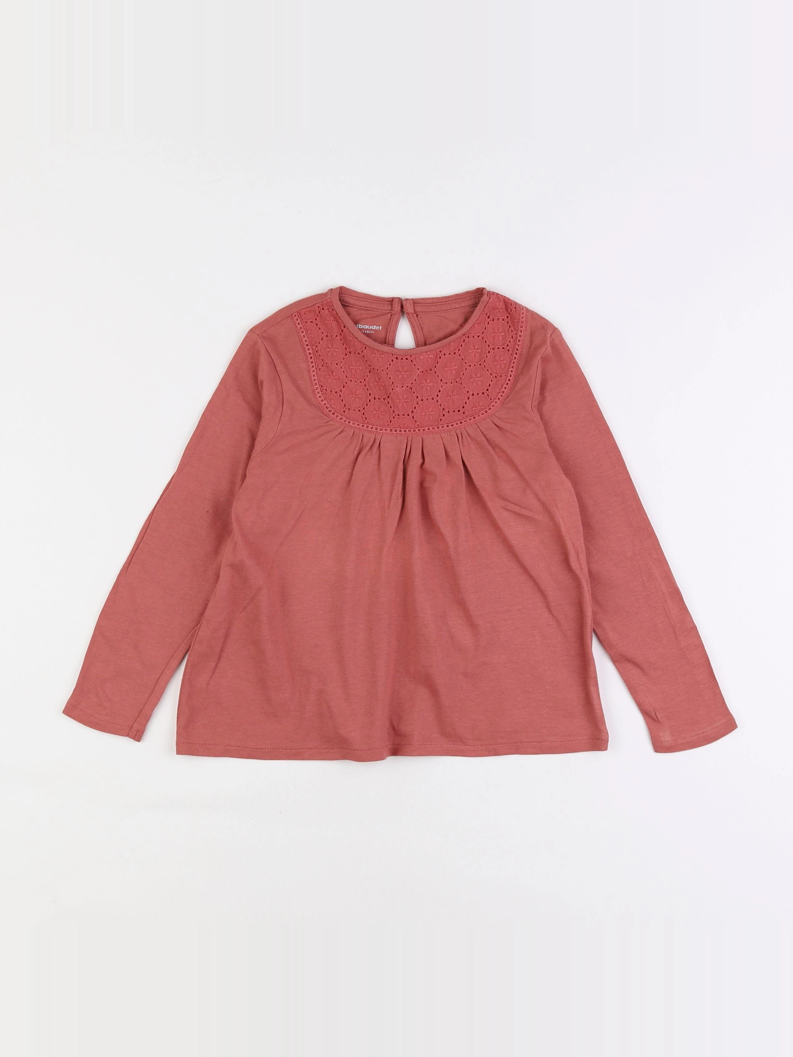Vertbaudet - tee-shirt rouge - 6 ans