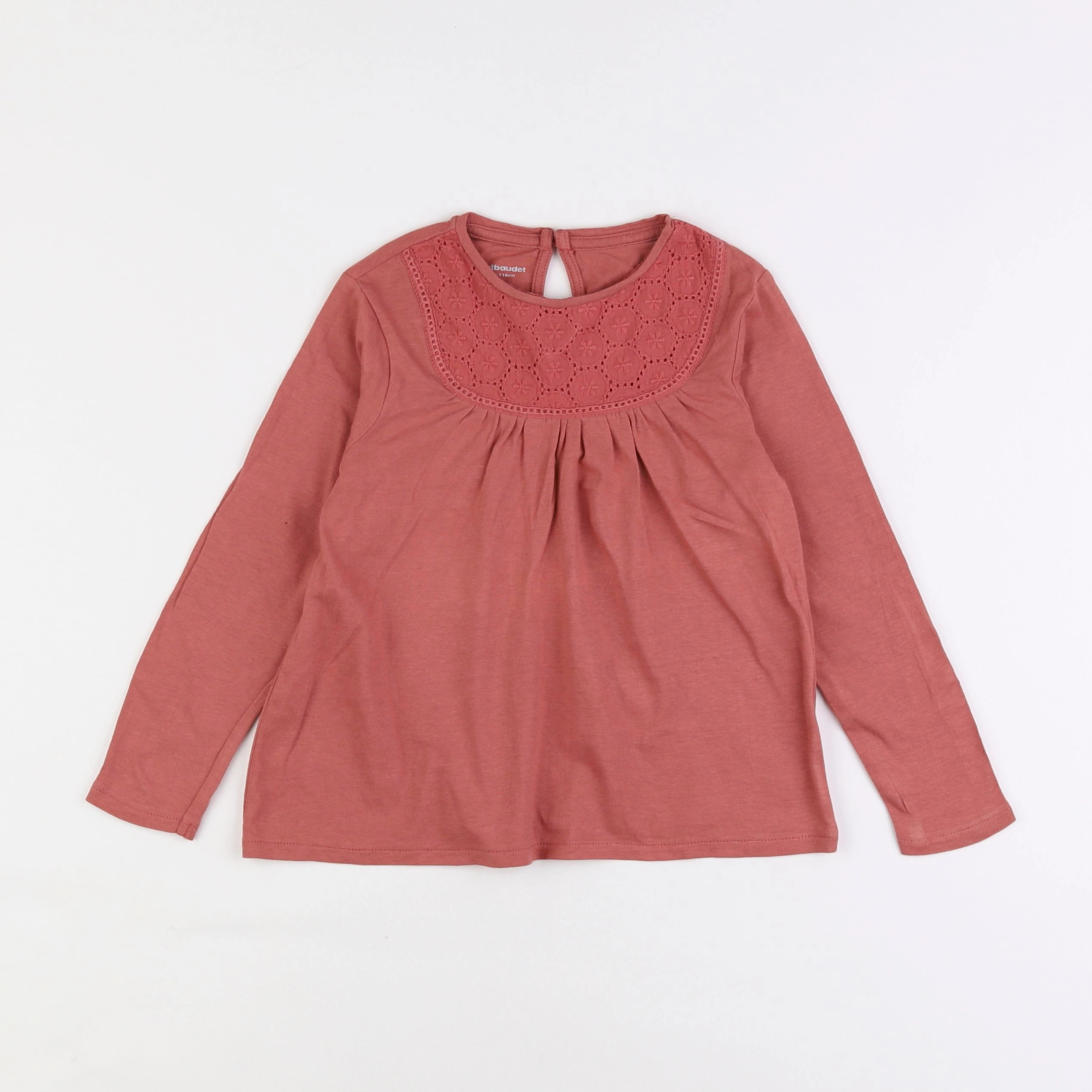 Vertbaudet - tee-shirt rouge - 6 ans