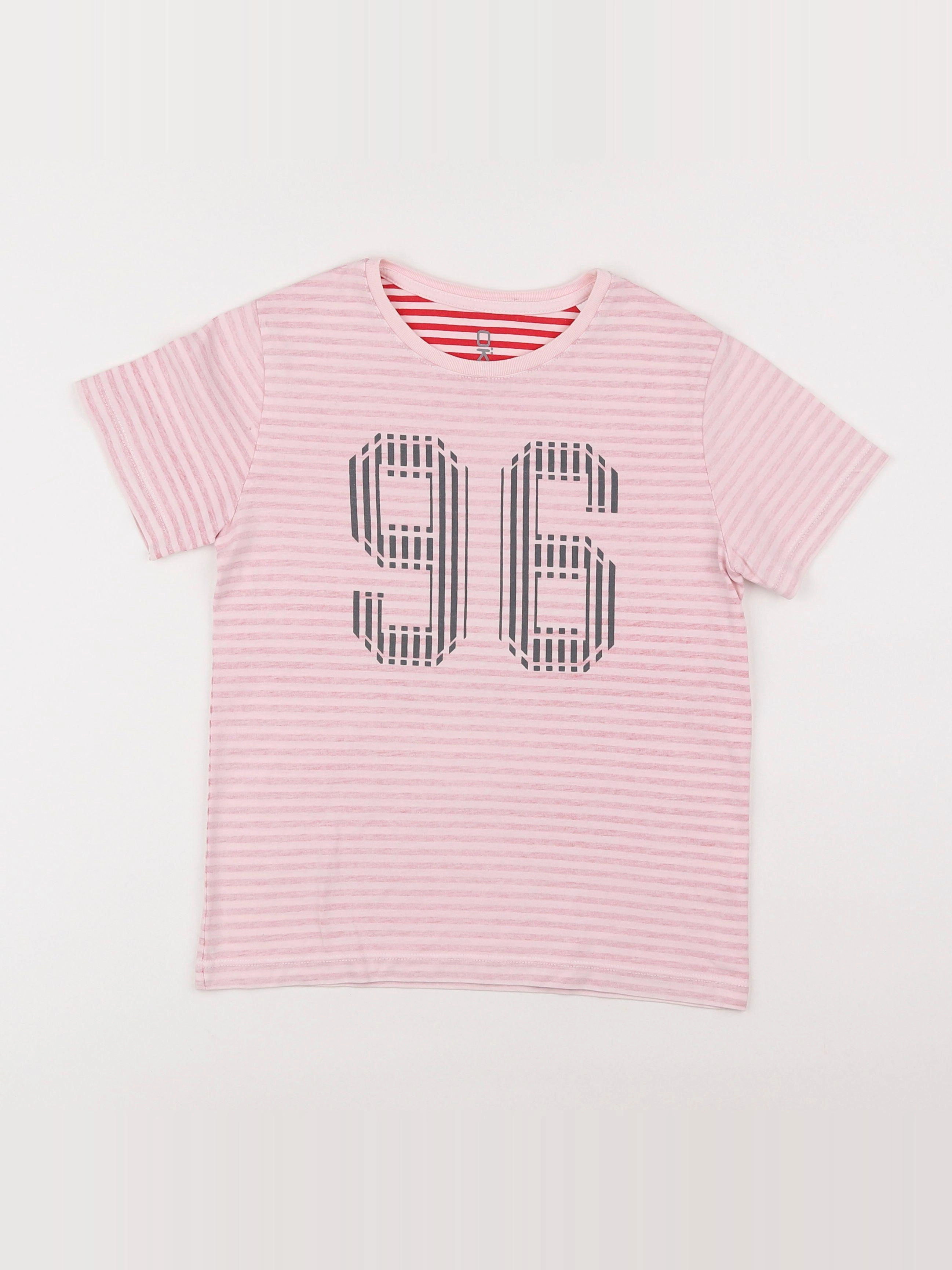 Okaidi - tee-shirt rose - 8 ans