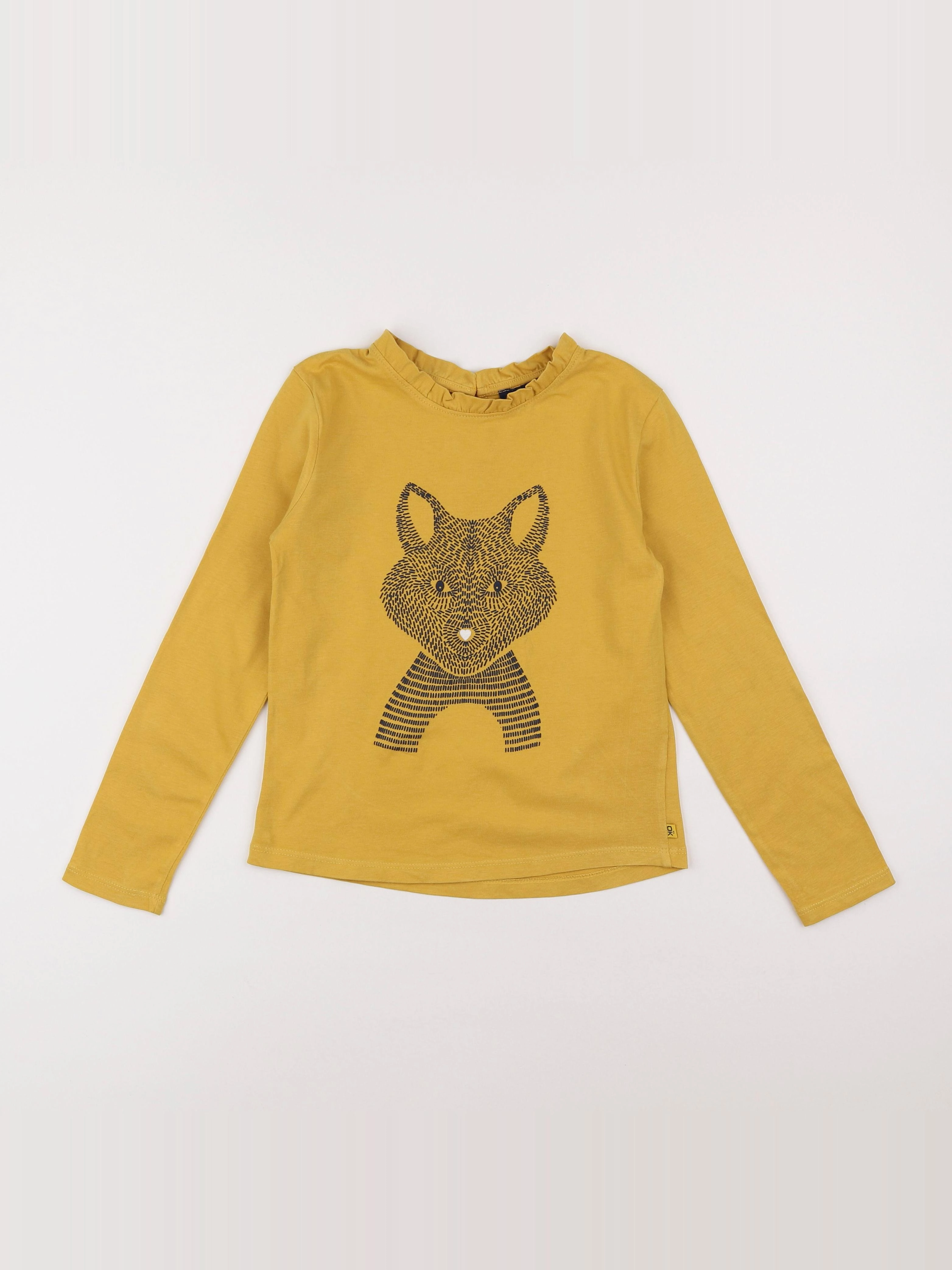 Okaidi - tee-shirt jaune - 8 ans