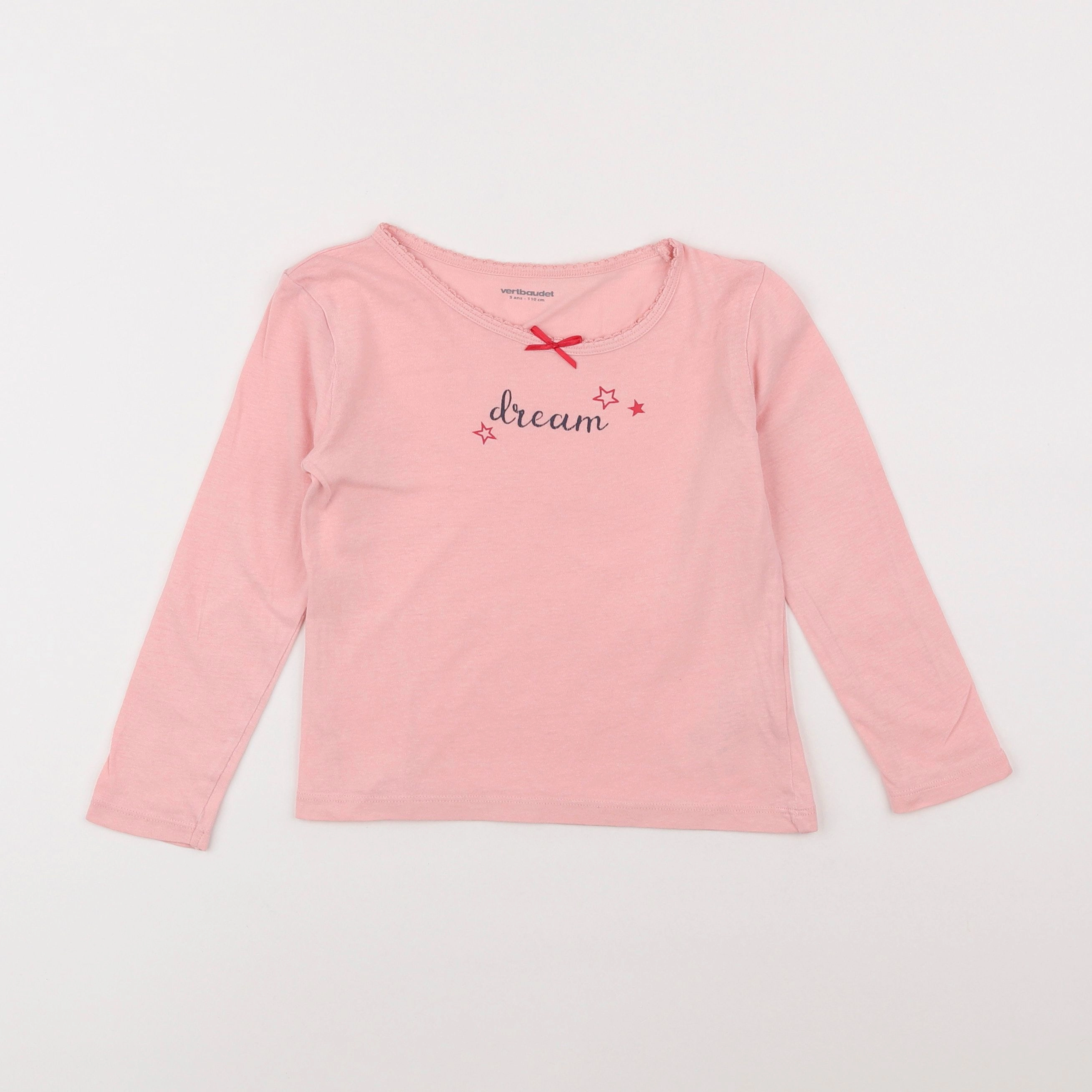 Vertbaudet - maillot de corps rose - 5 ans