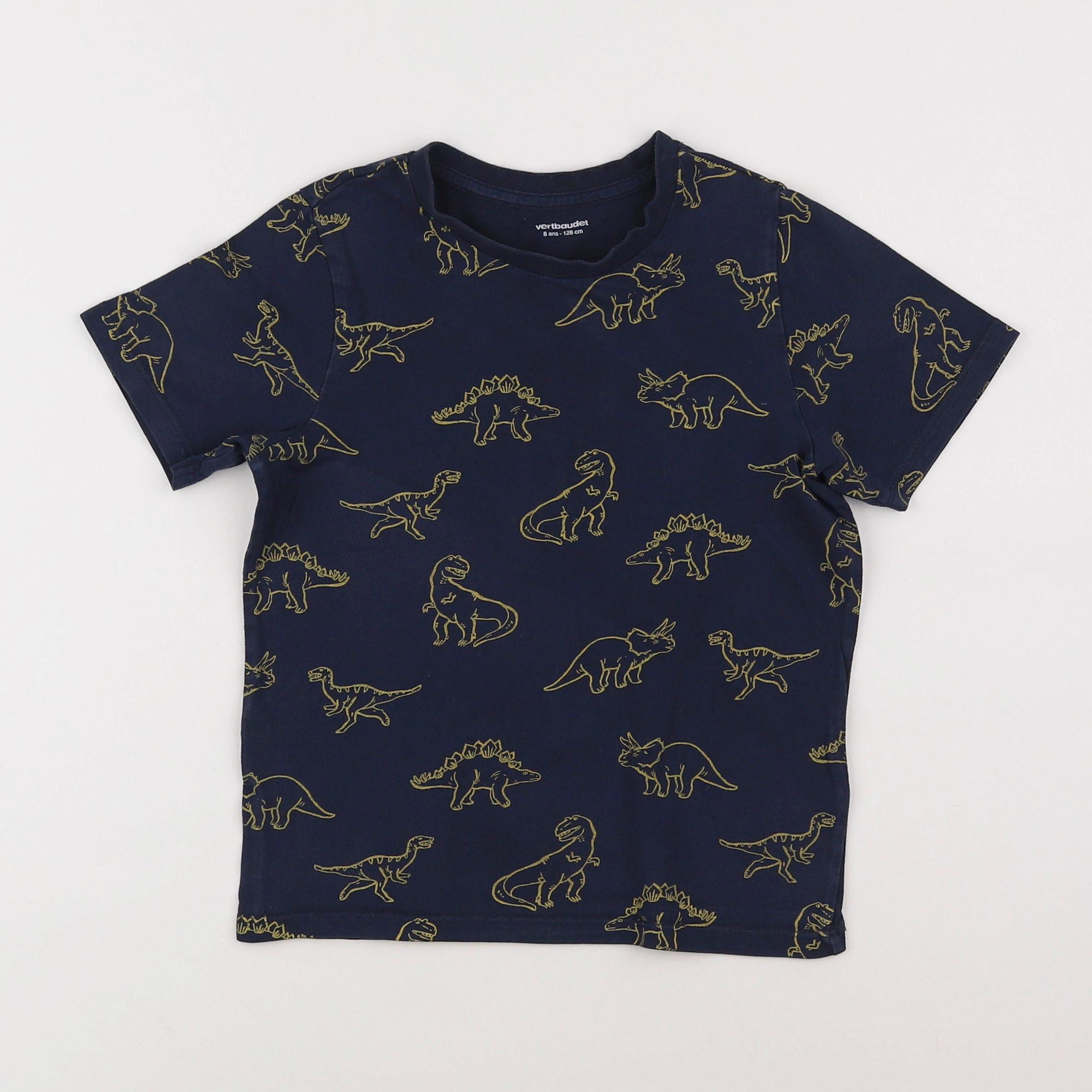 Vertbaudet - tee-shirt bleu - 8 ans