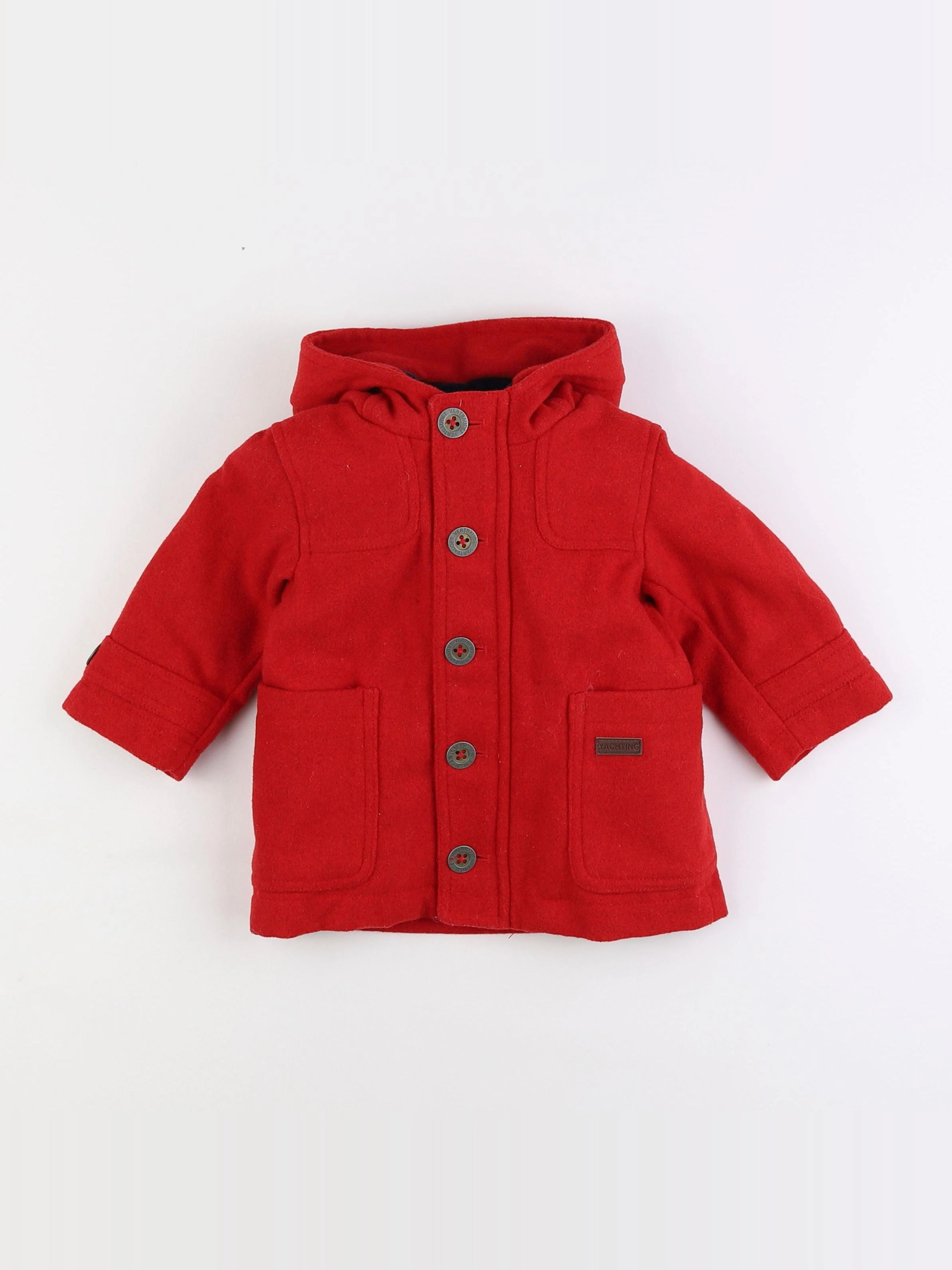 Vertbaudet - manteau rouge - 12 mois