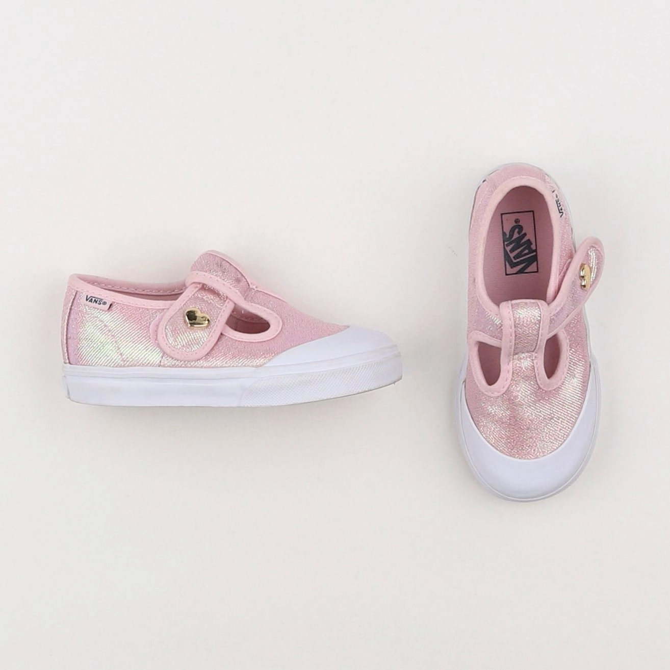 Vans - tennis à scratch/ lacets rose - pointure 25