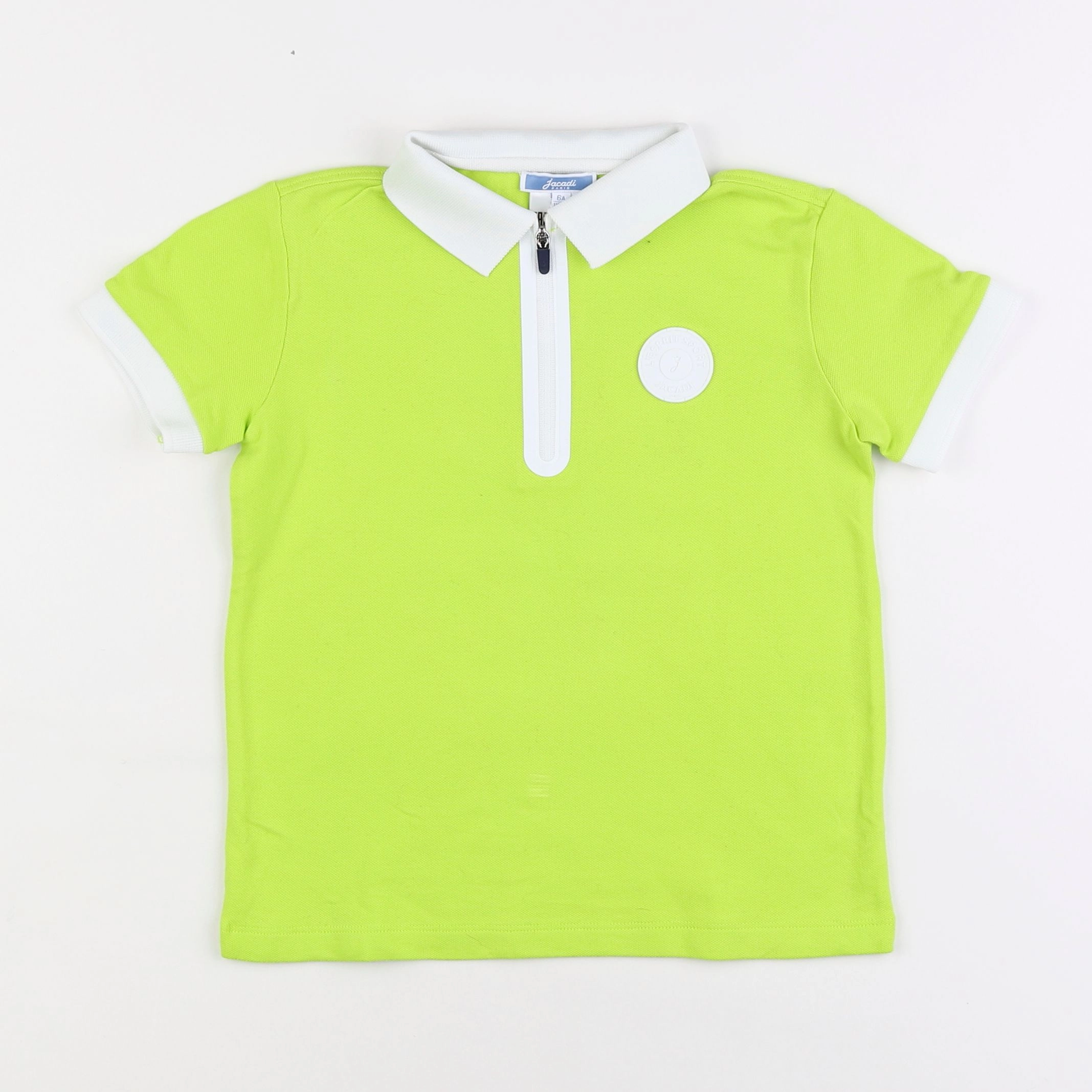 Jacadi - polo vert fluo - 6 ans