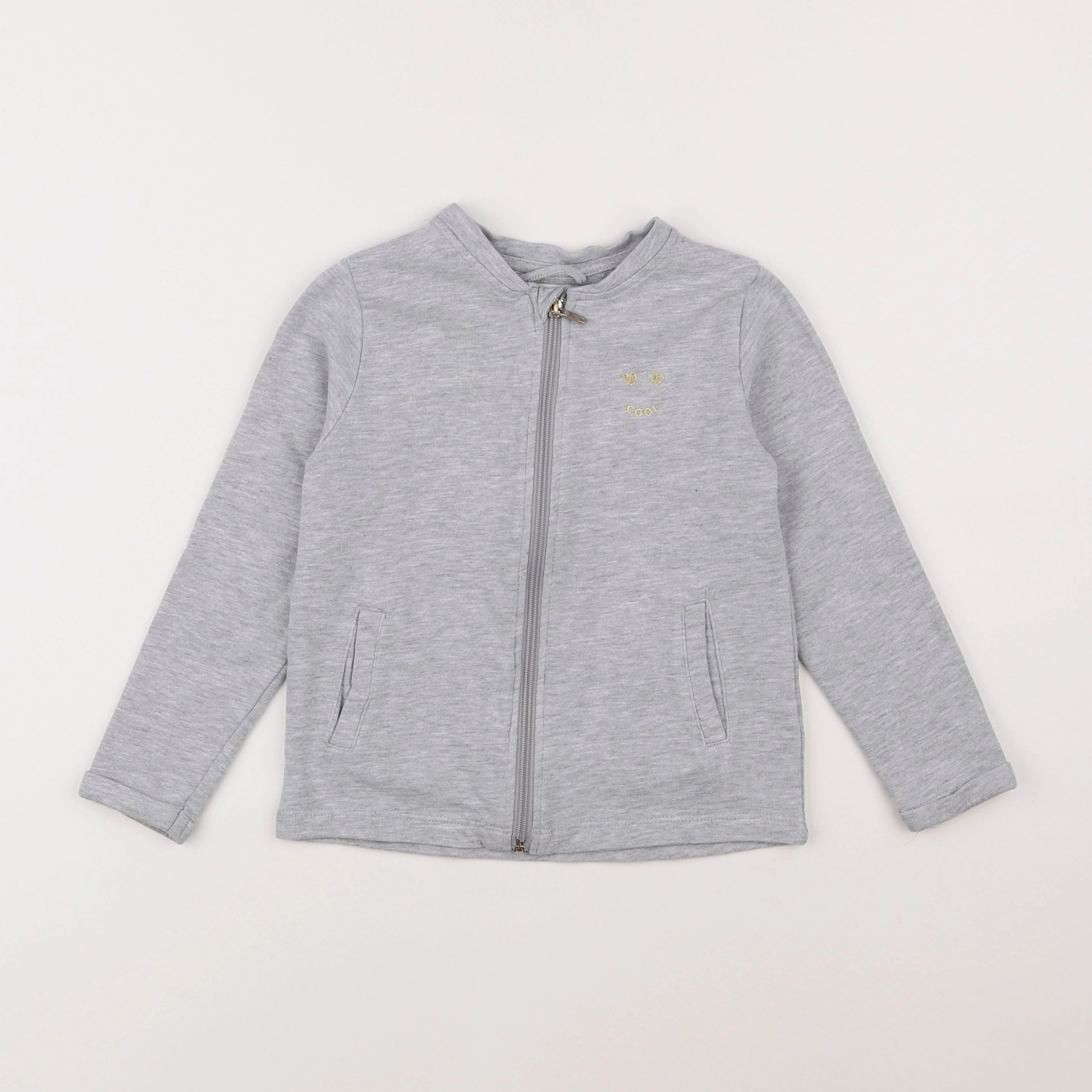 Vertbaudet - sweat gris - 6 ans