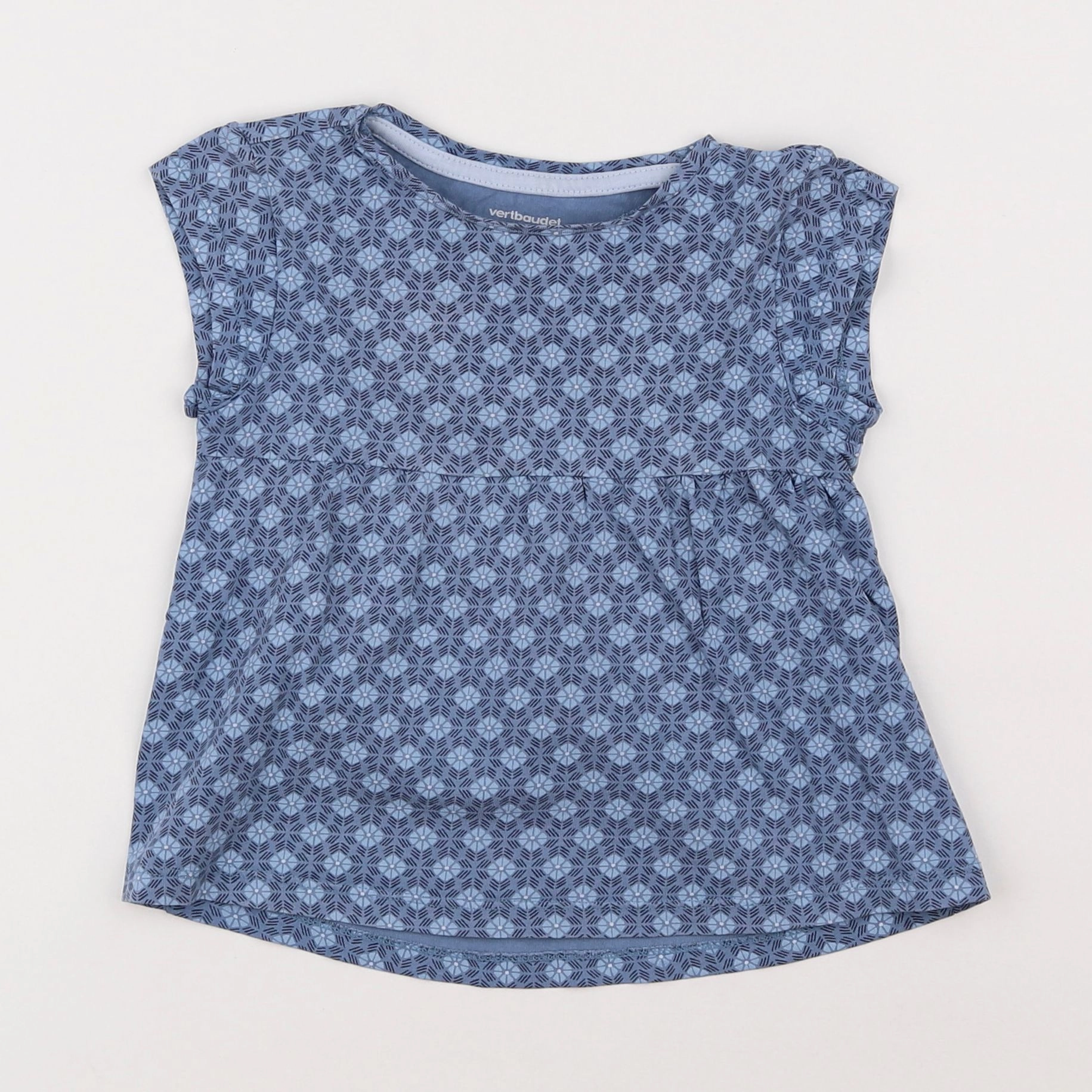 Vertbaudet - tee-shirt bleu - 4 ans