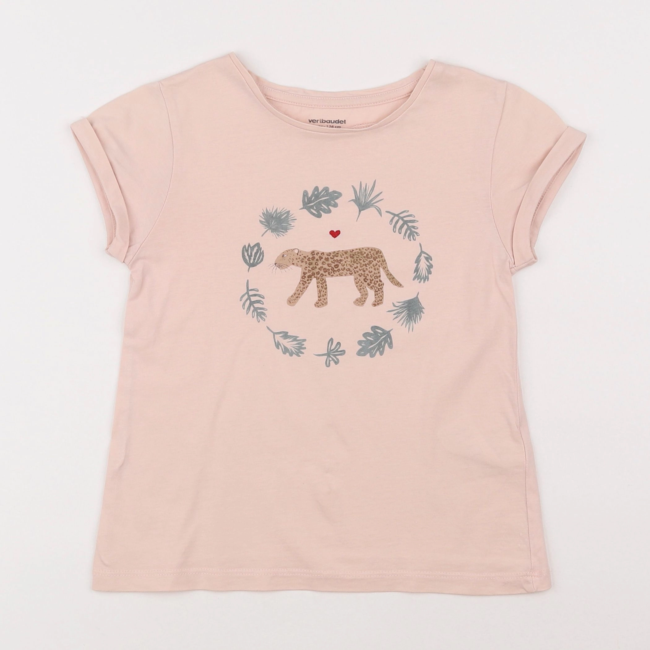 Vertbaudet - tee-shirt rose - 8 ans