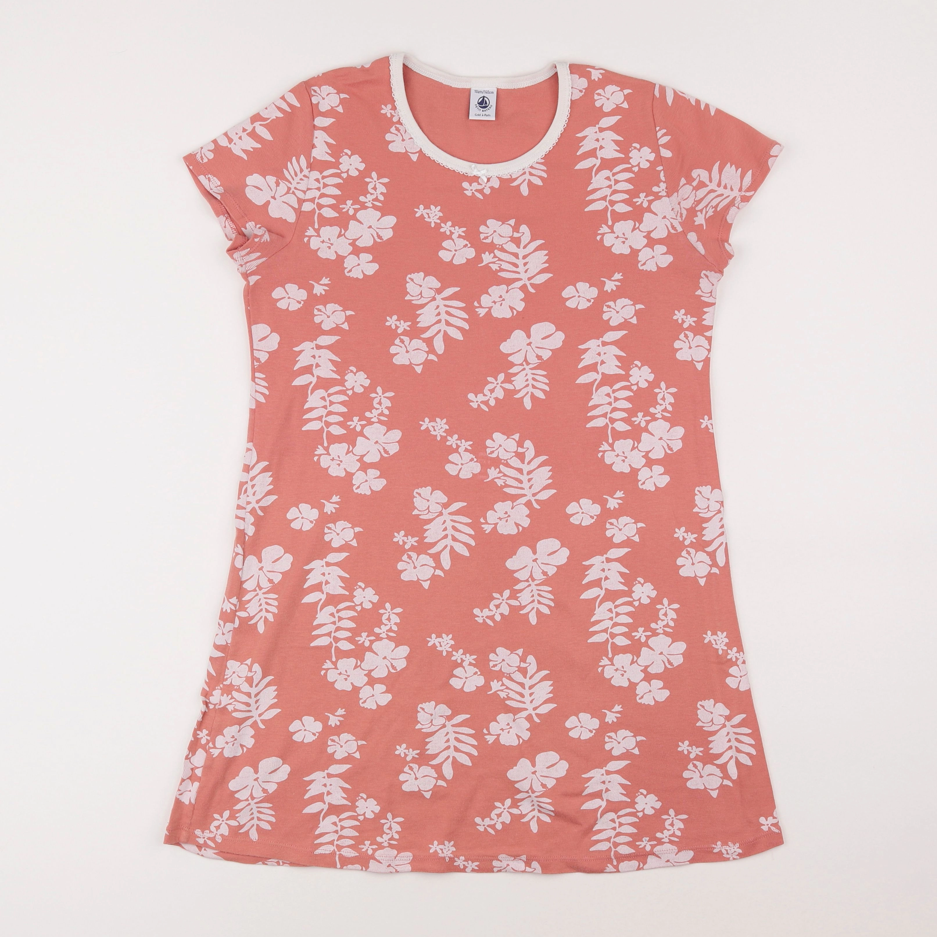 Petit Bateau - chemise de nuit coton rose - 10 ans