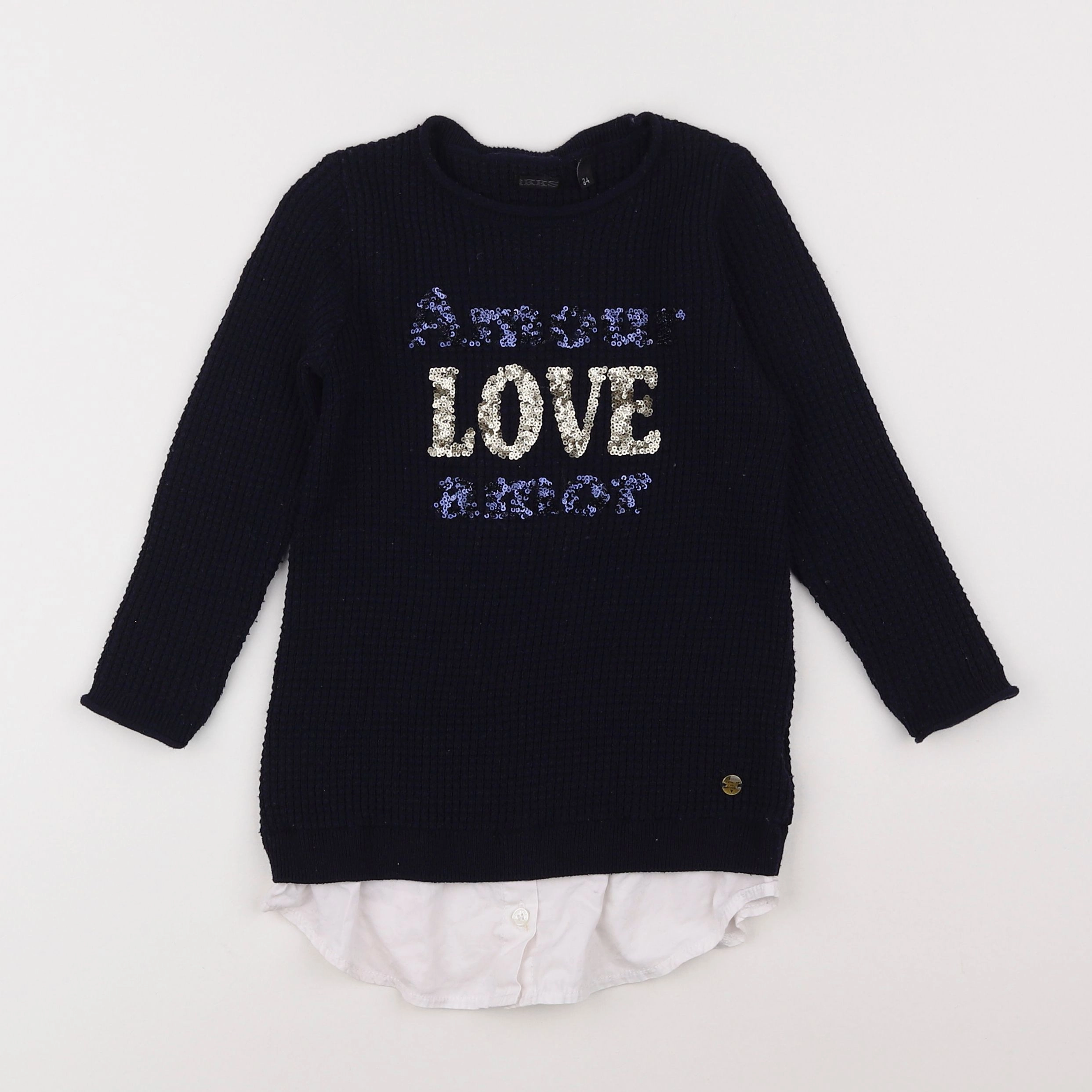 IKKS - pull bleu - 3 ans