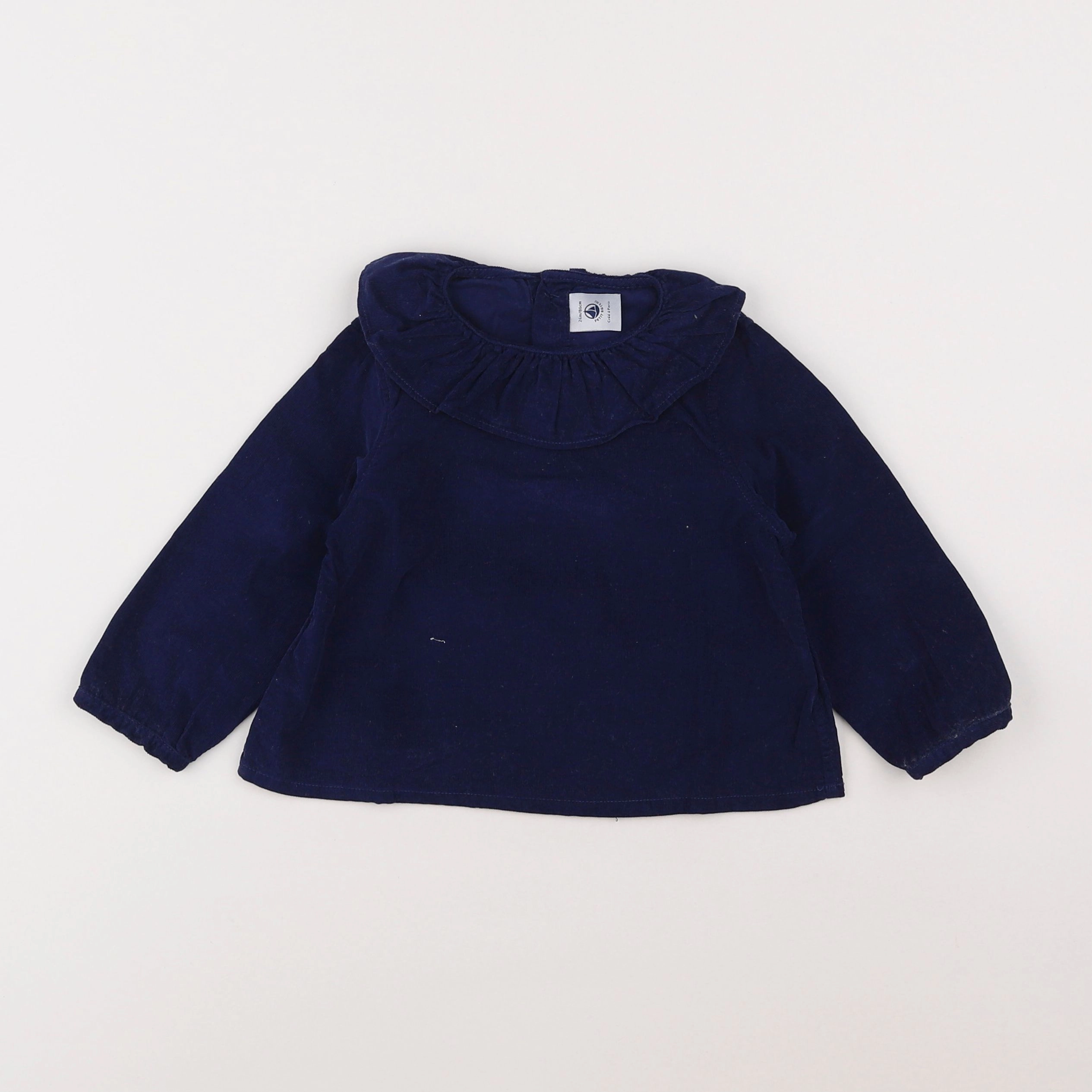 Petit Bateau - blouse bleu - 2 ans