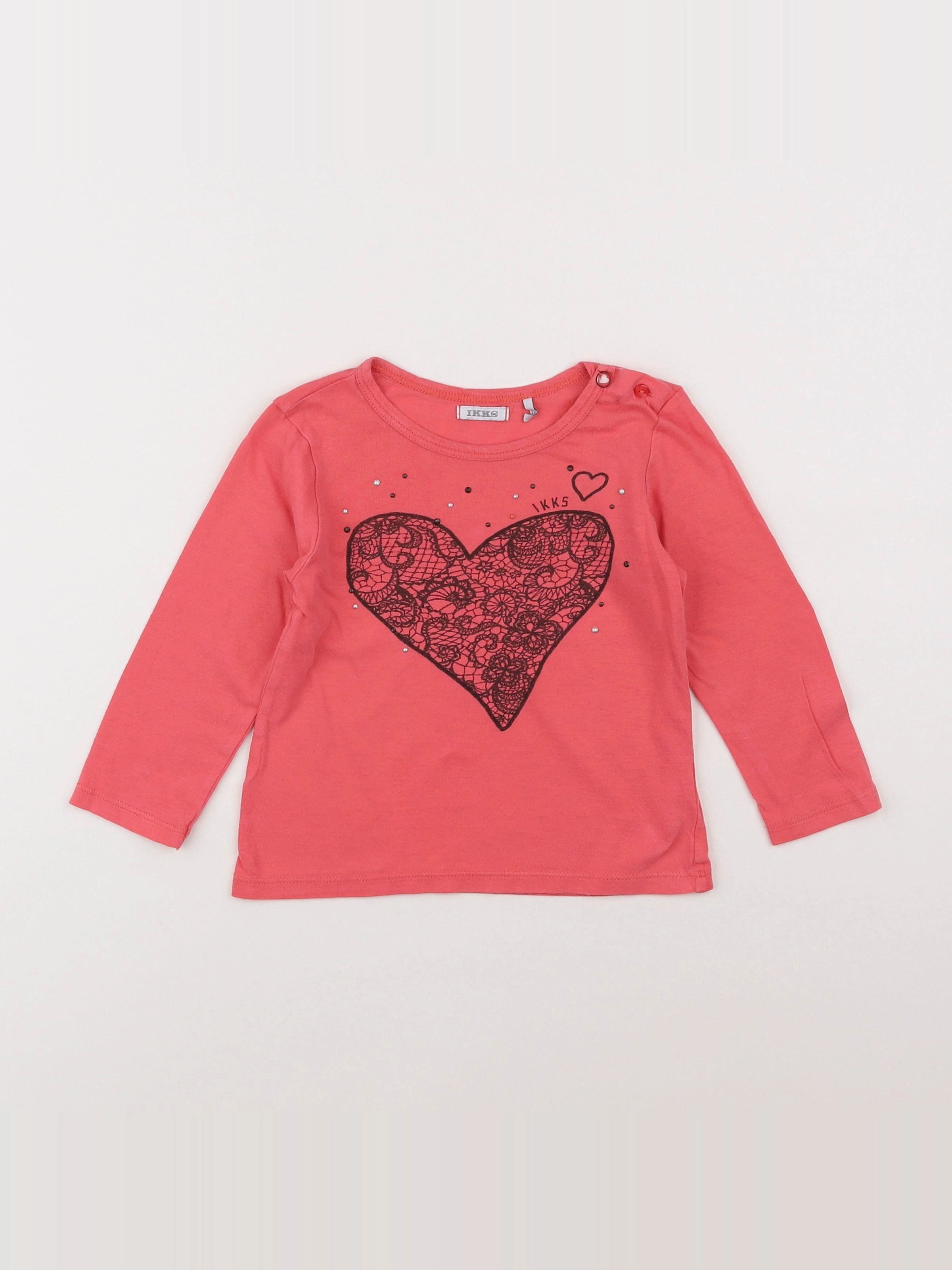IKKS - tee-shirt rose - 2 ans