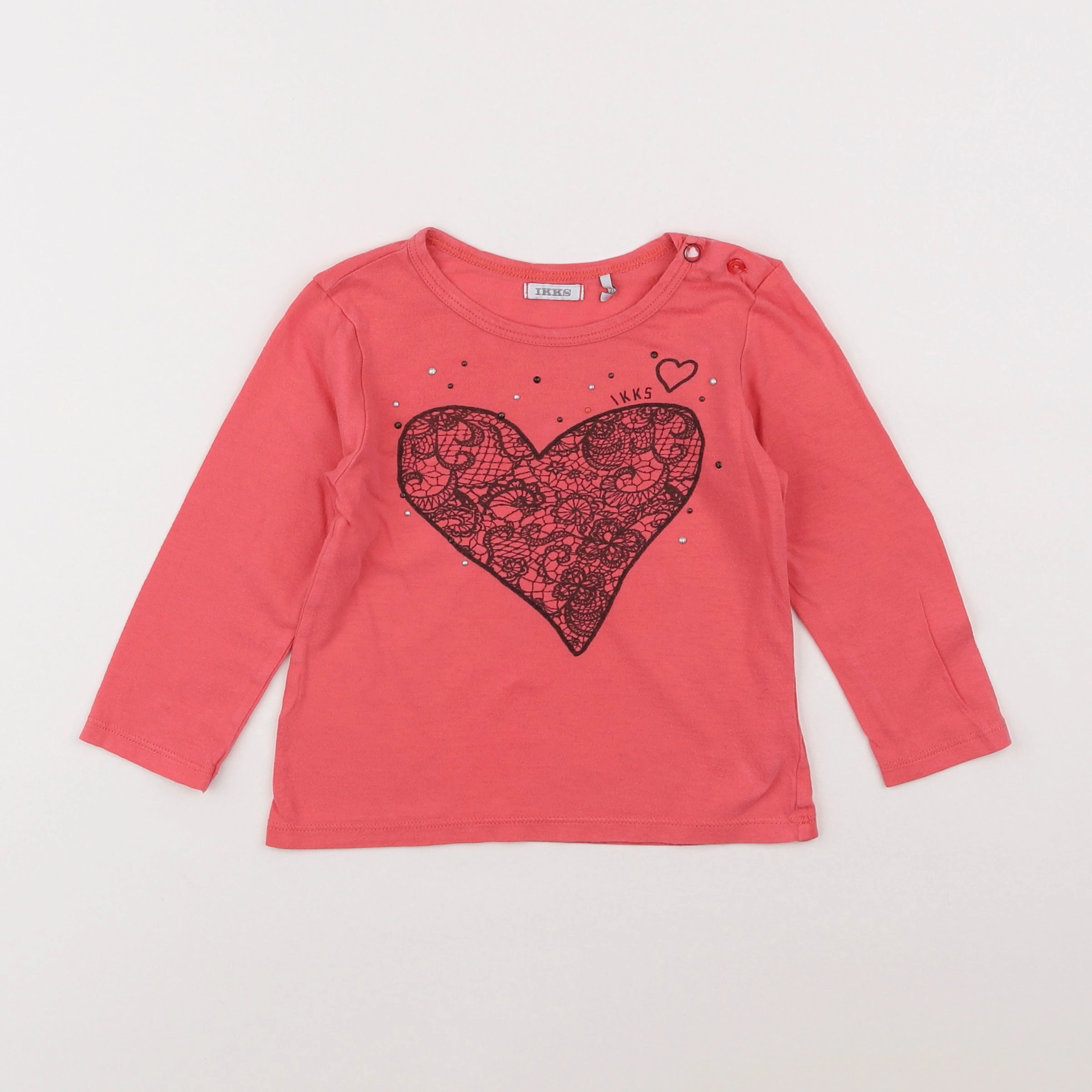 IKKS - tee-shirt rose - 2 ans