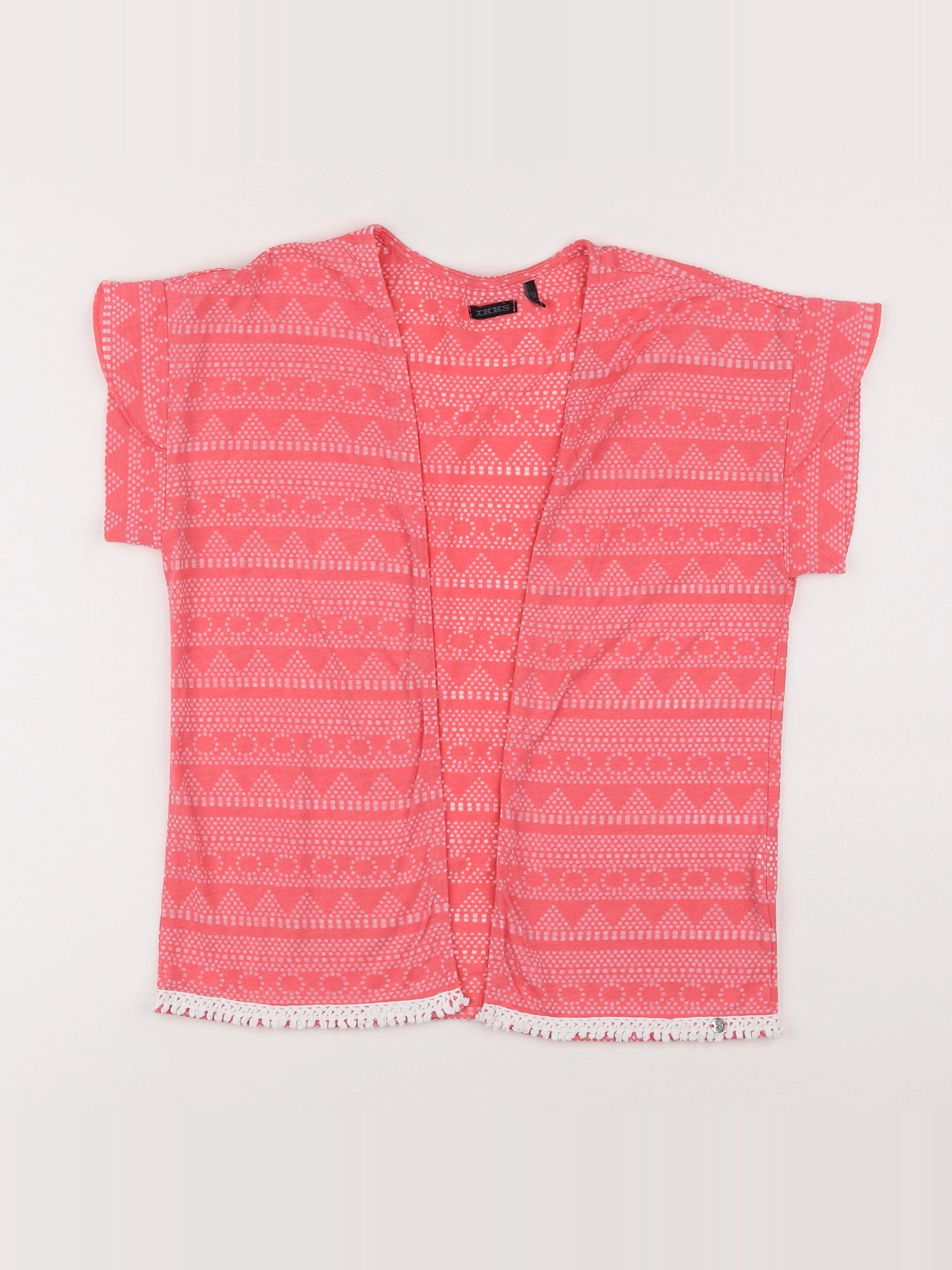 IKKS - gilet rose - 10 ans