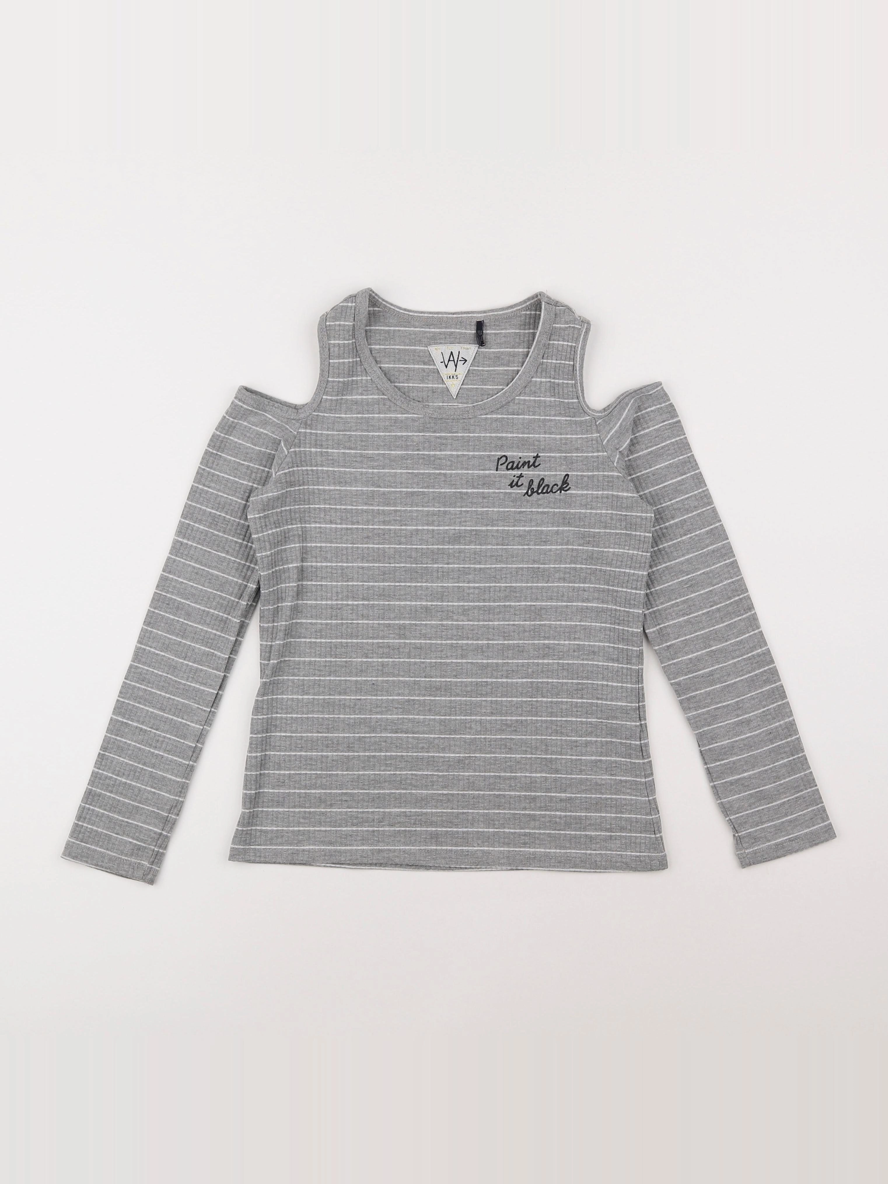 IKKS - tee-shirt gris - 10 ans