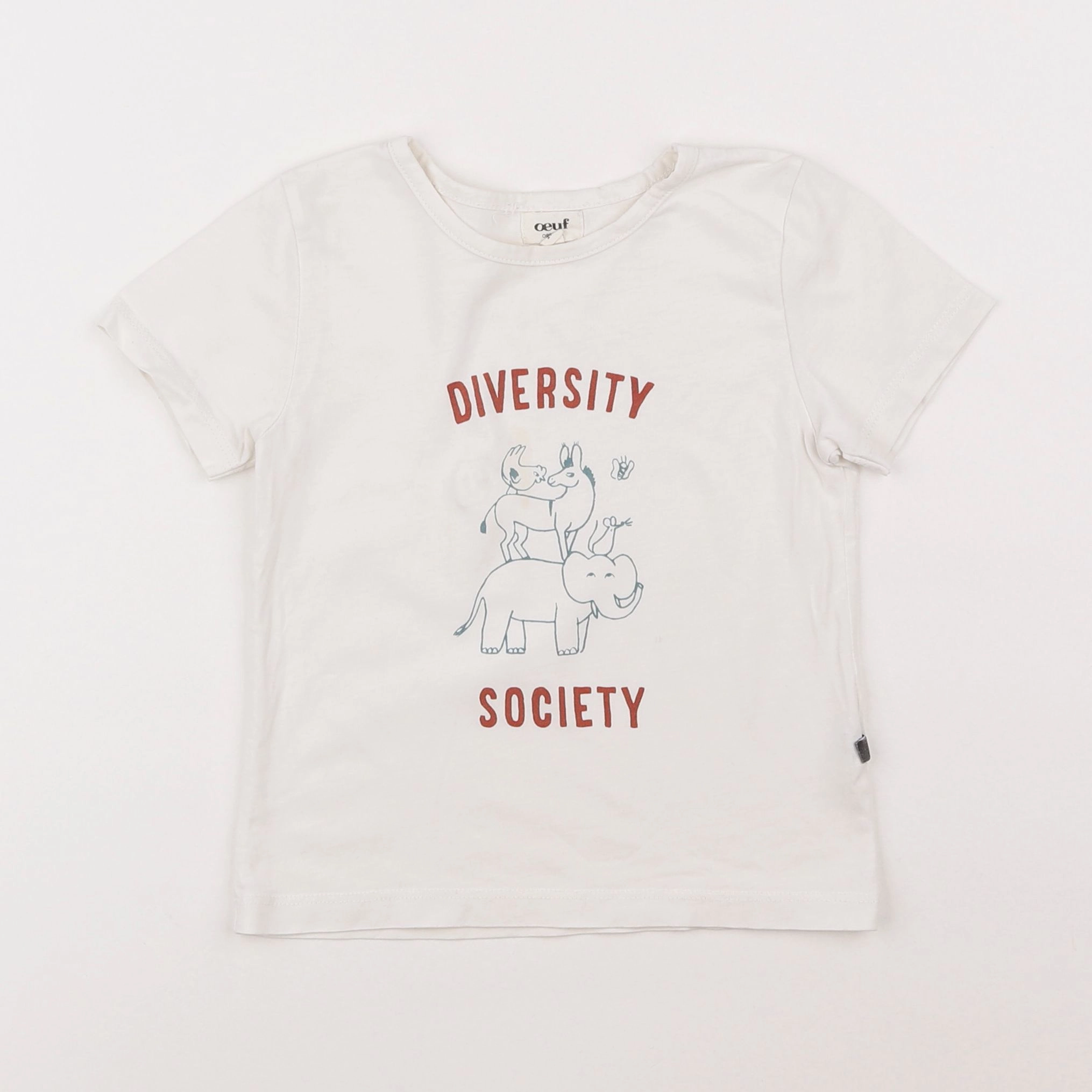 Oeuf NYC - tee-shirt blanc - 2 ans