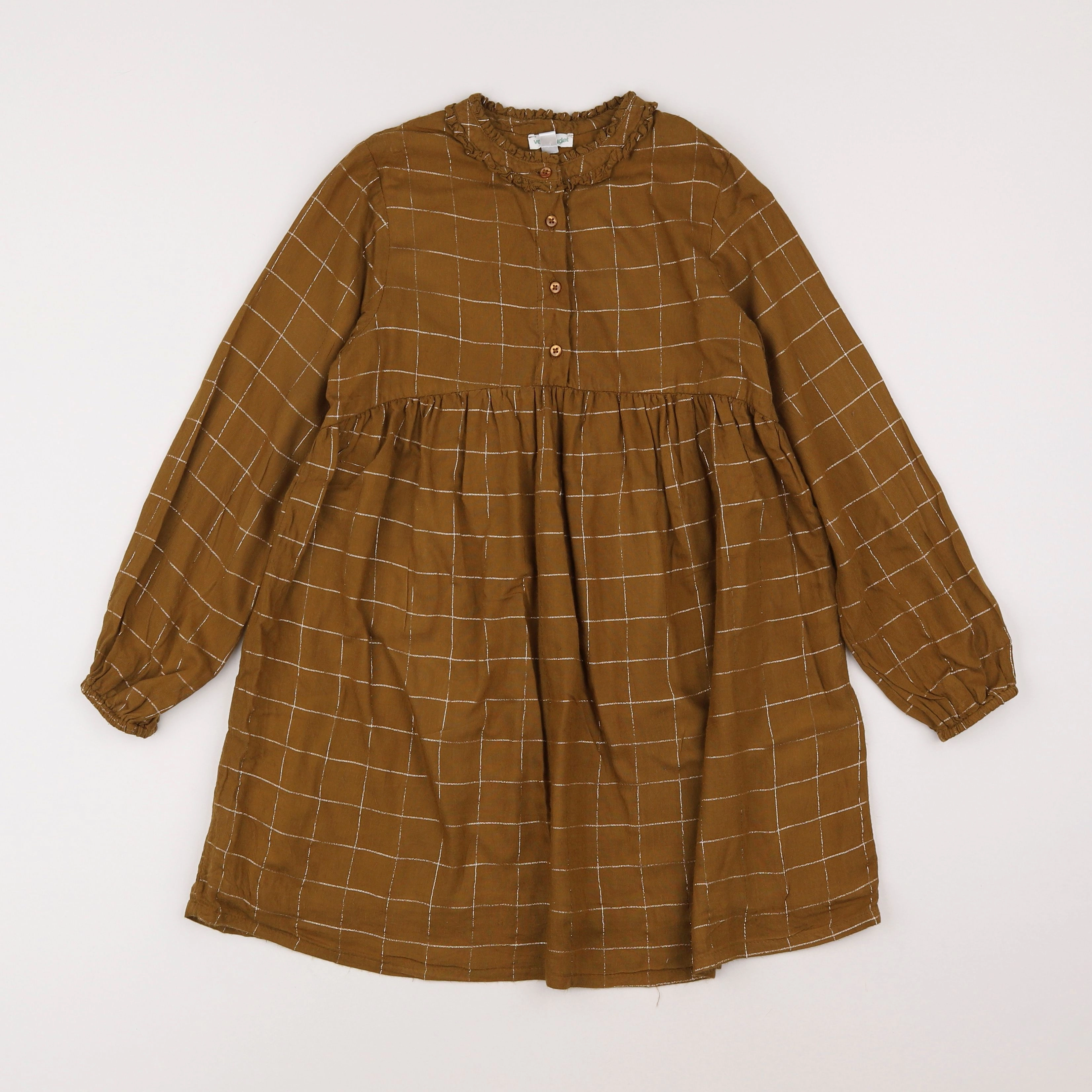 Vertbaudet - robe marron - 8 ans