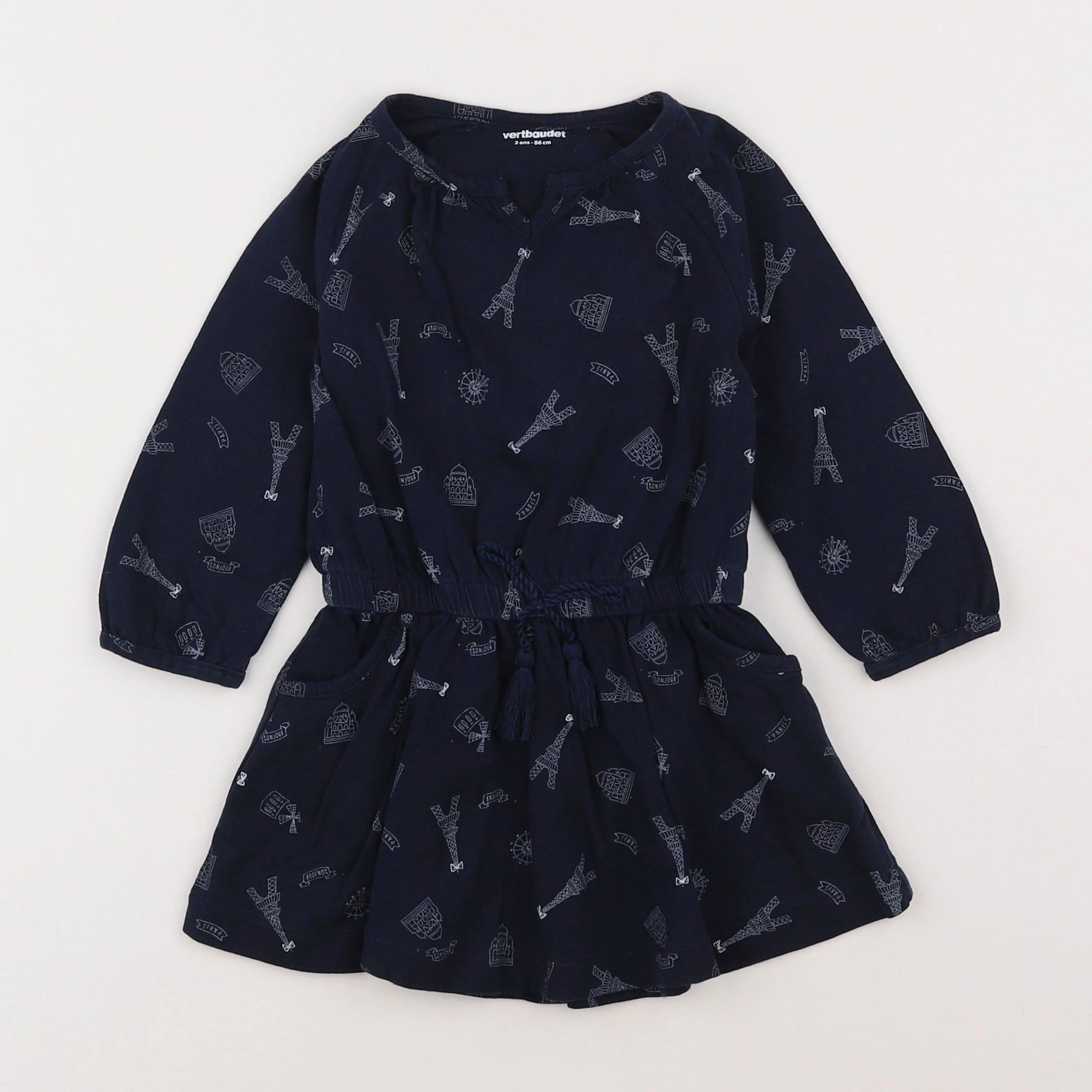 Vertbaudet - robe bleu - 2 ans