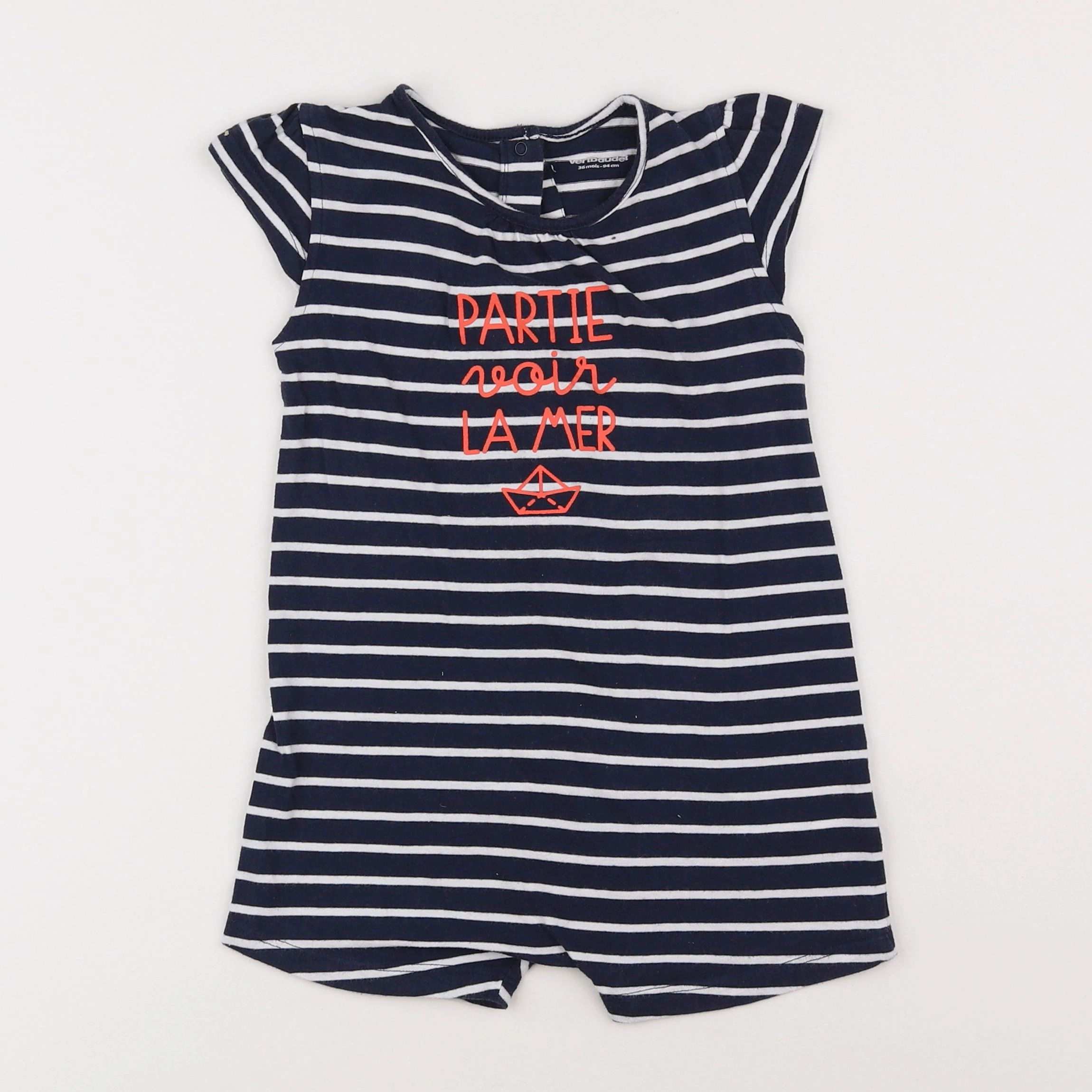 Vertbaudet - pyjama coton bleu - 3 ans