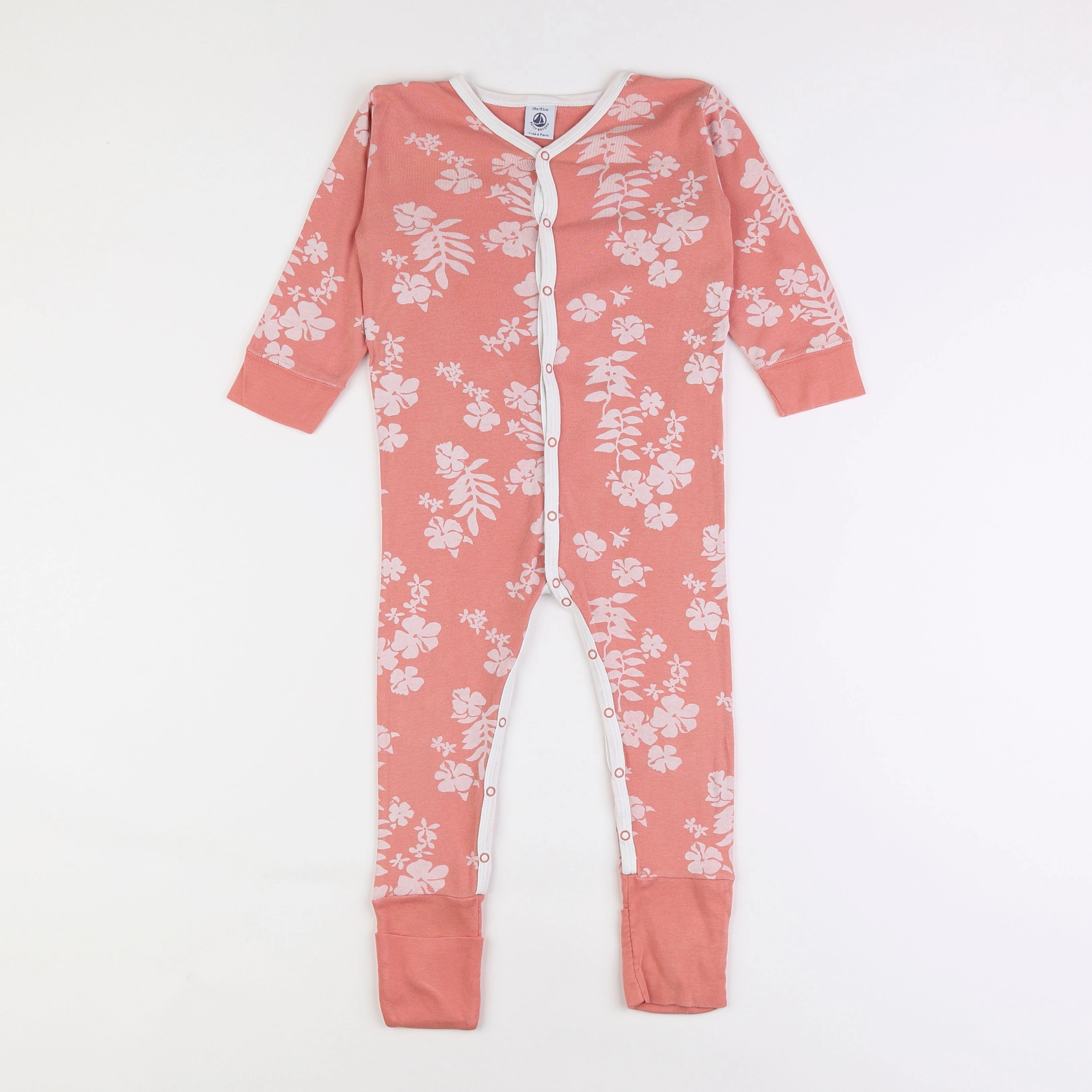 Petit Bateau - pyjama coton rose - 18 mois