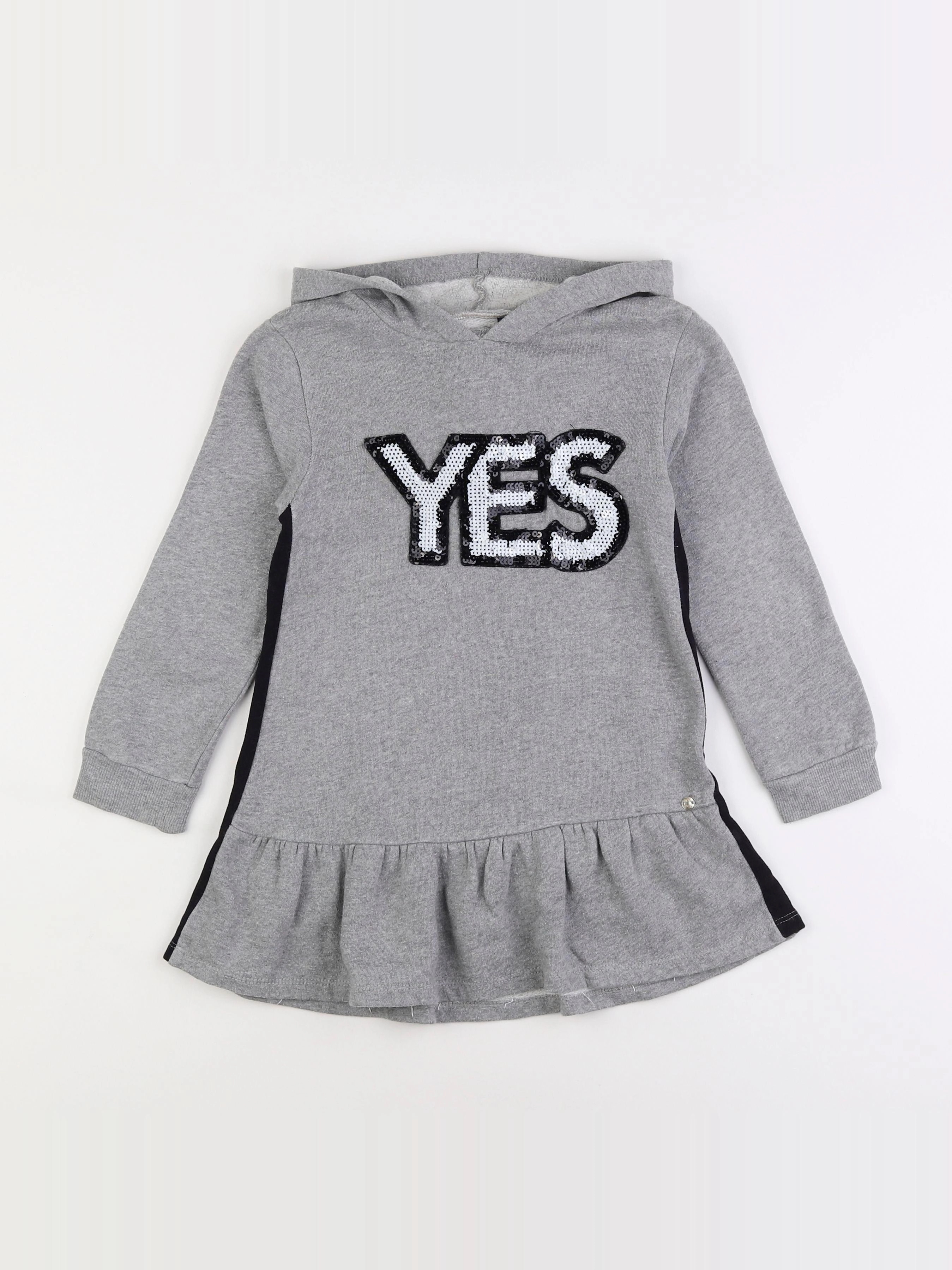 IKKS - robe gris - 5 ans