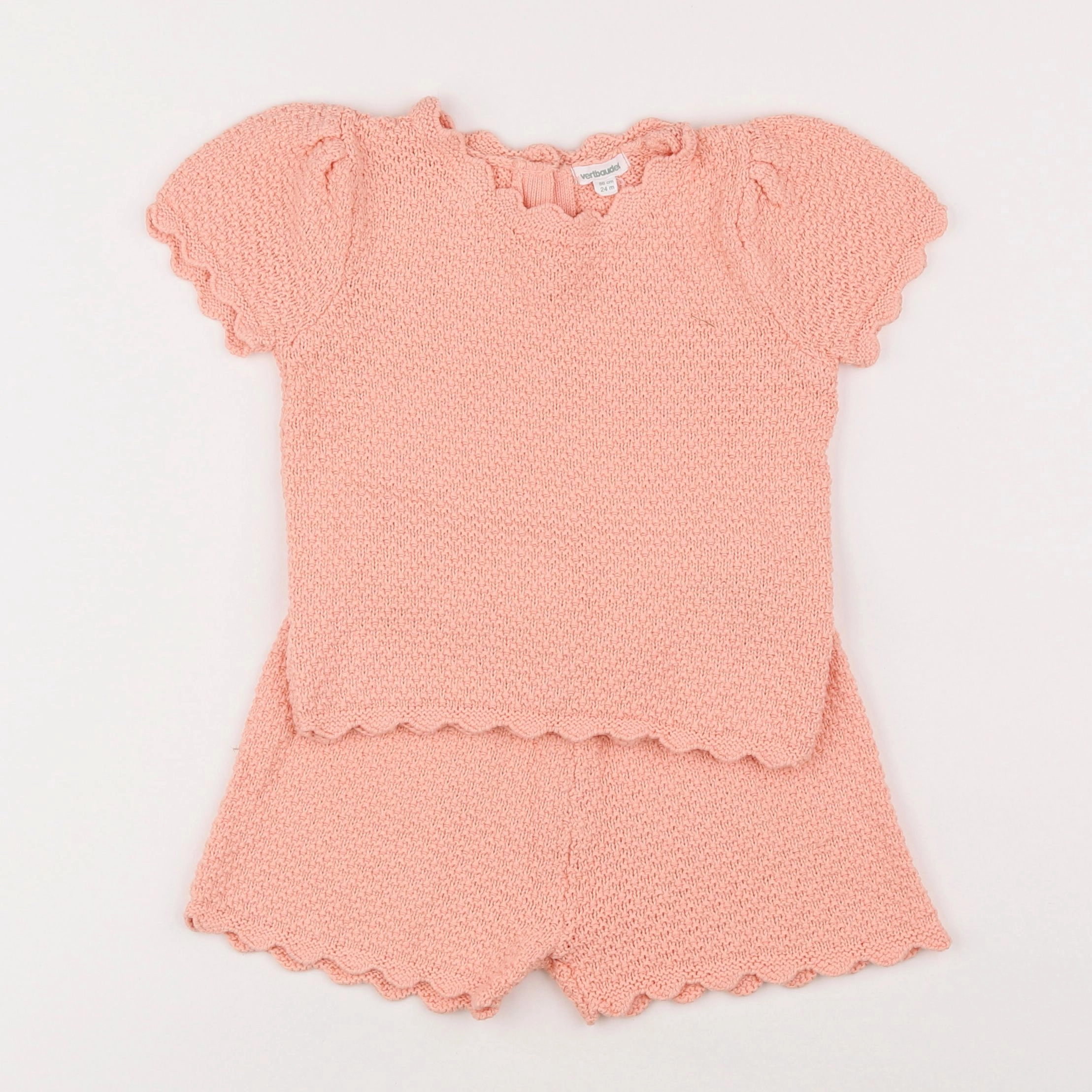 Vertbaudet - ensemble rose - 2 ans