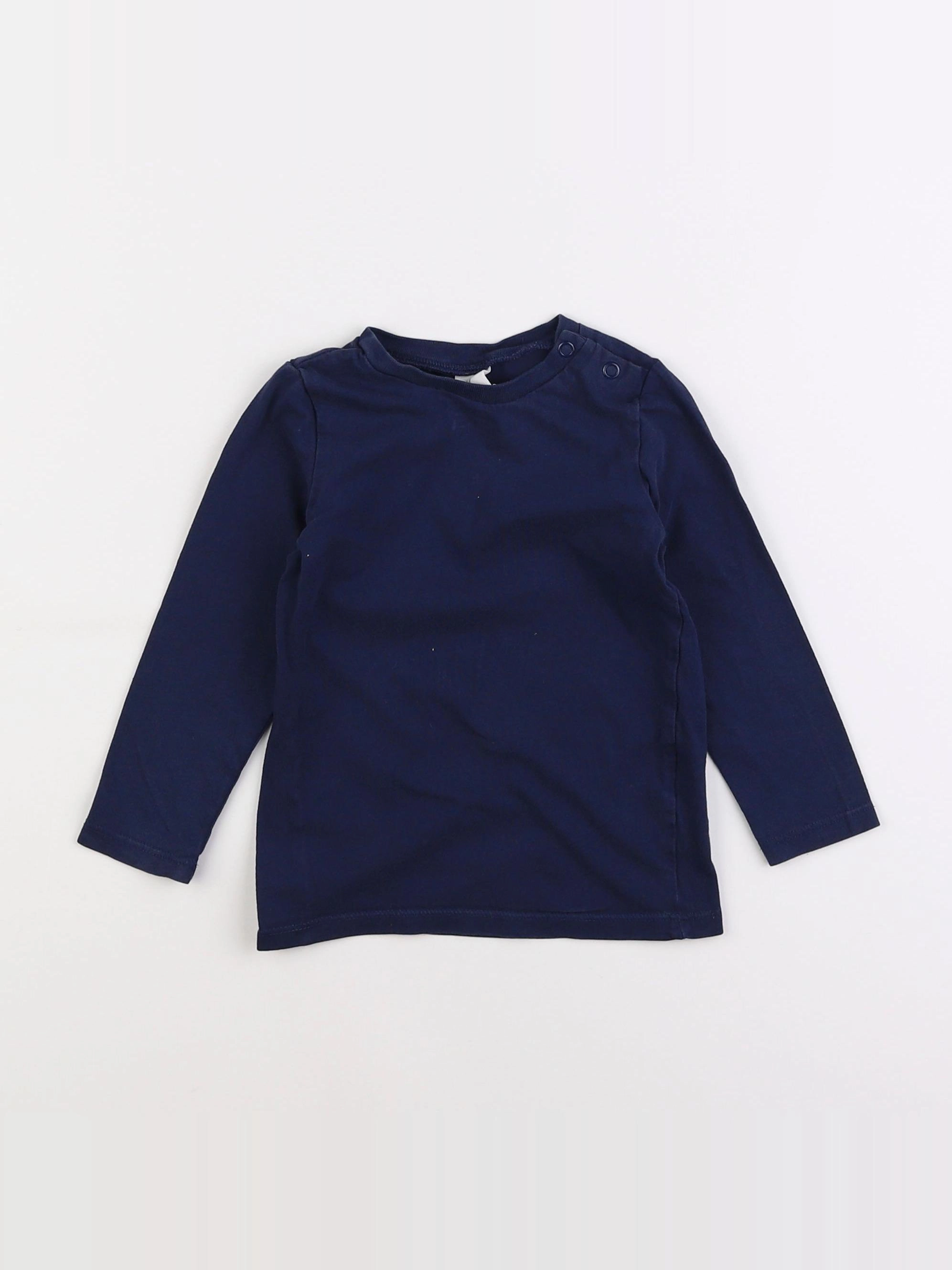 H&M - tee-shirt bleu - 12/18 mois