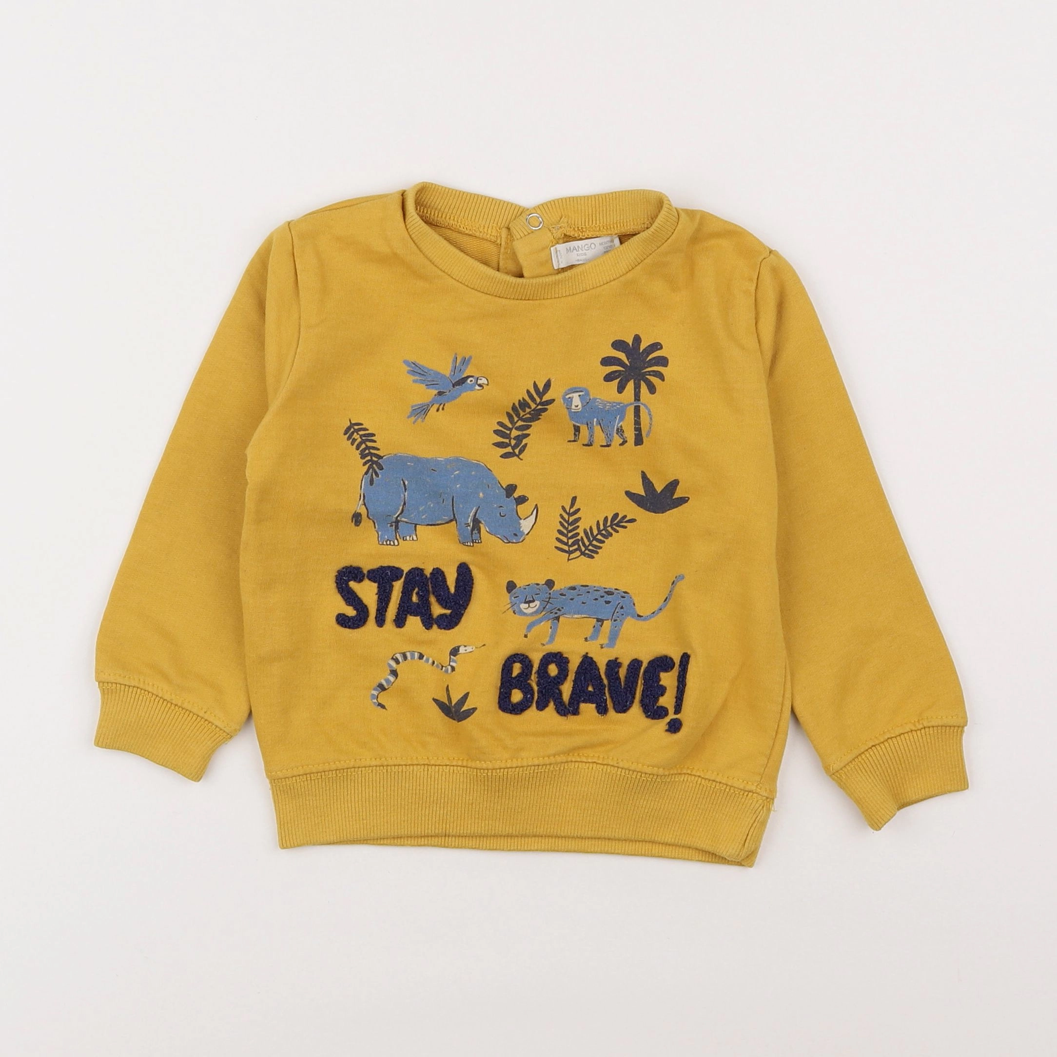 Mango - sweat jaune - 12/18 mois