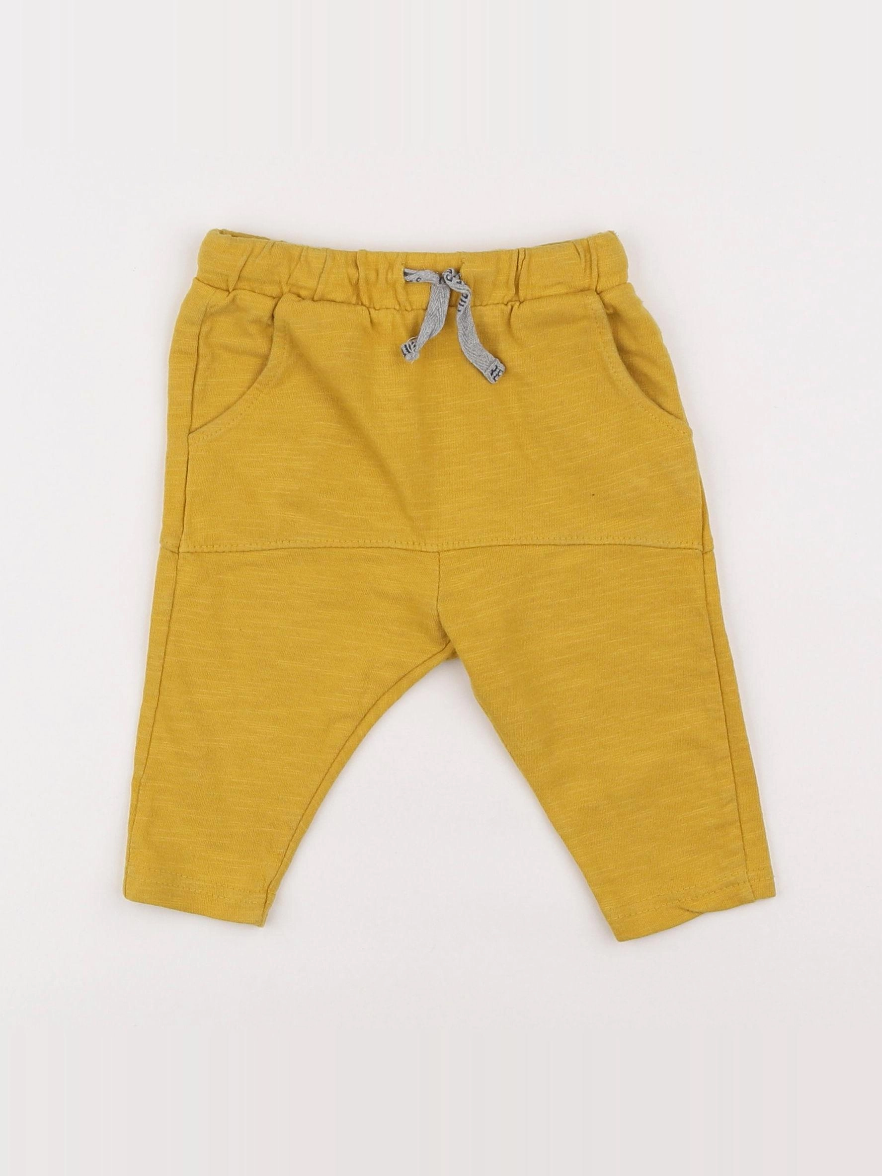 Zara - jogging jaune - 6/9 mois