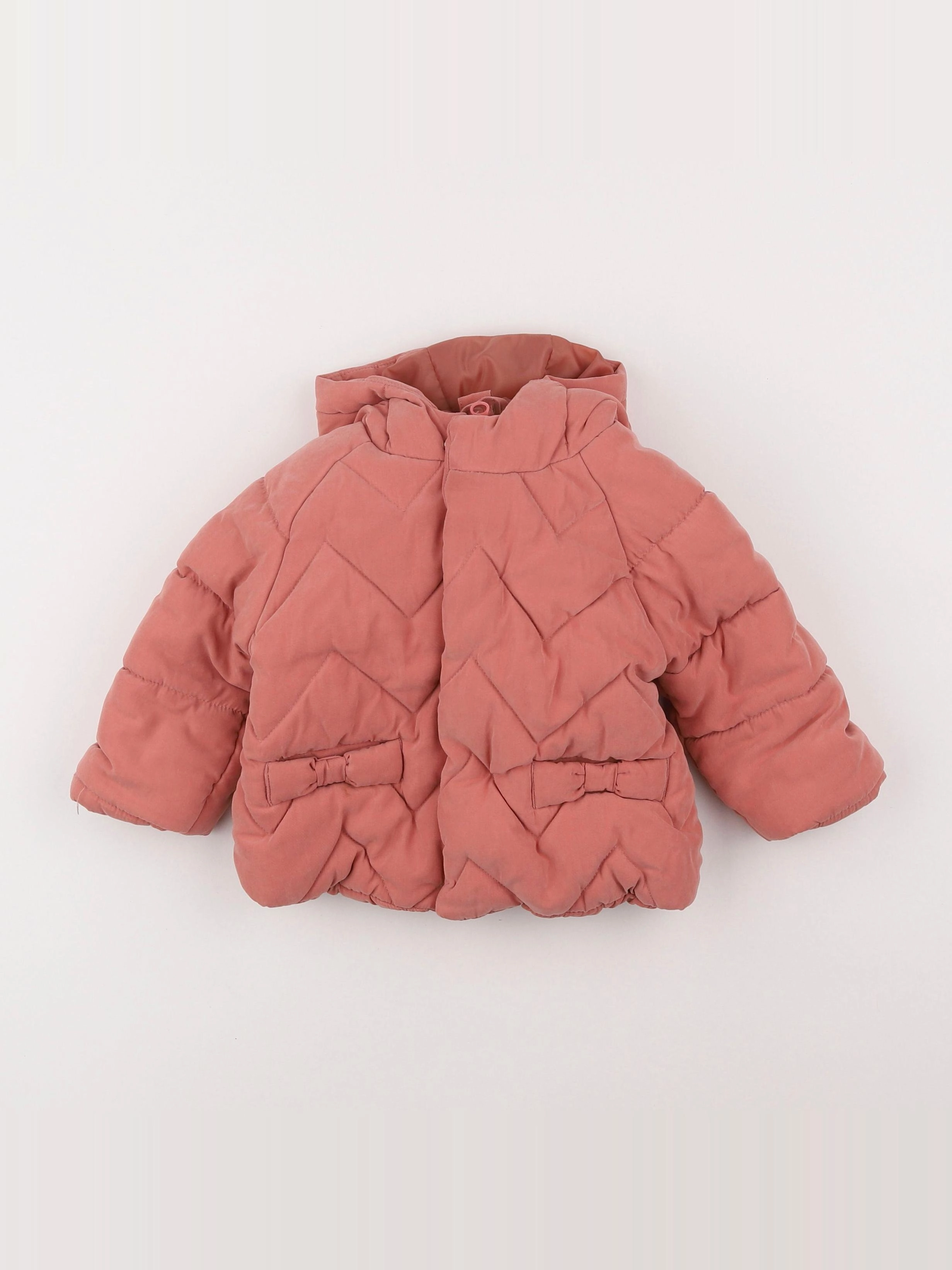 Vertbaudet - doudoune rose - 12 mois
