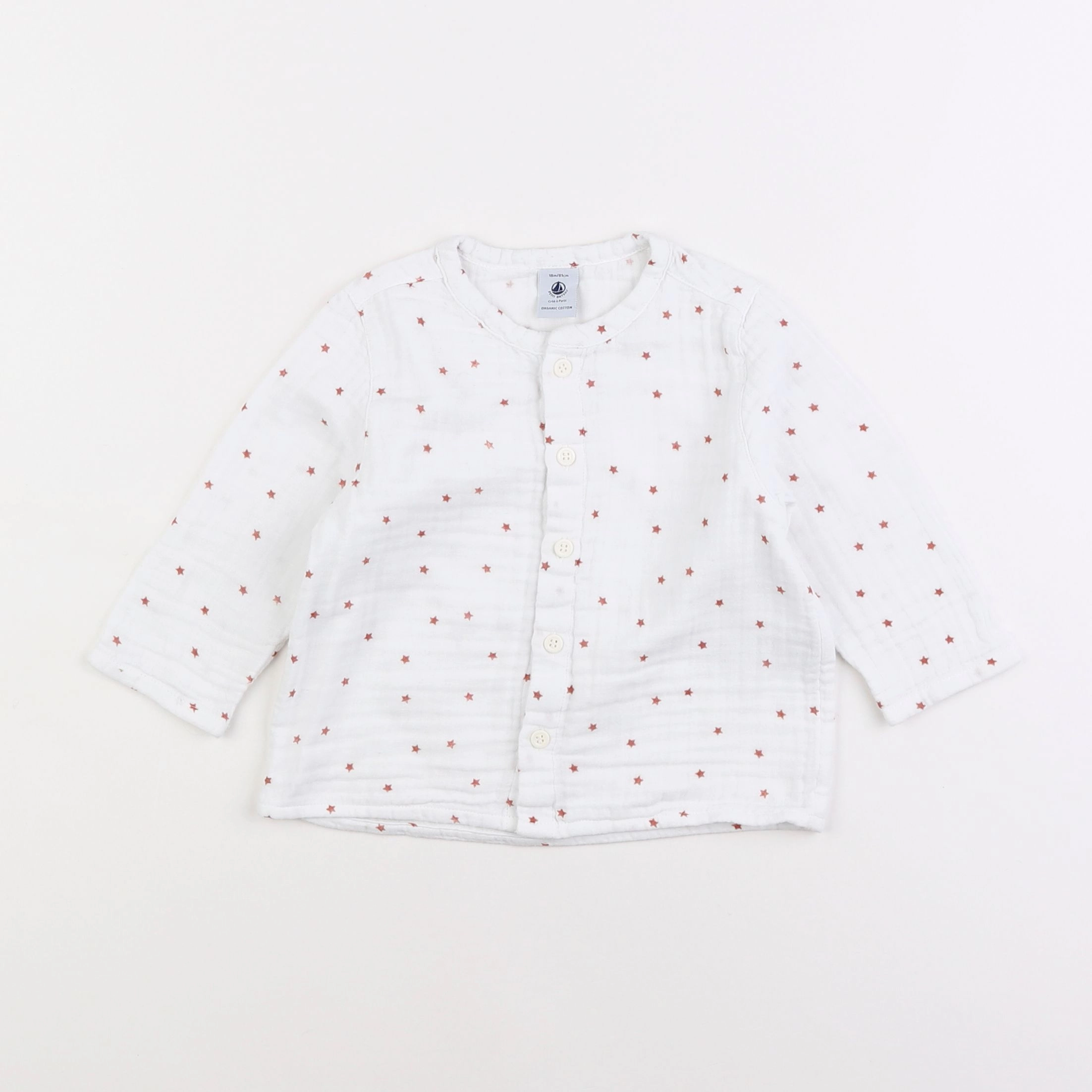 Petit Bateau - chemise blanc - 18 mois