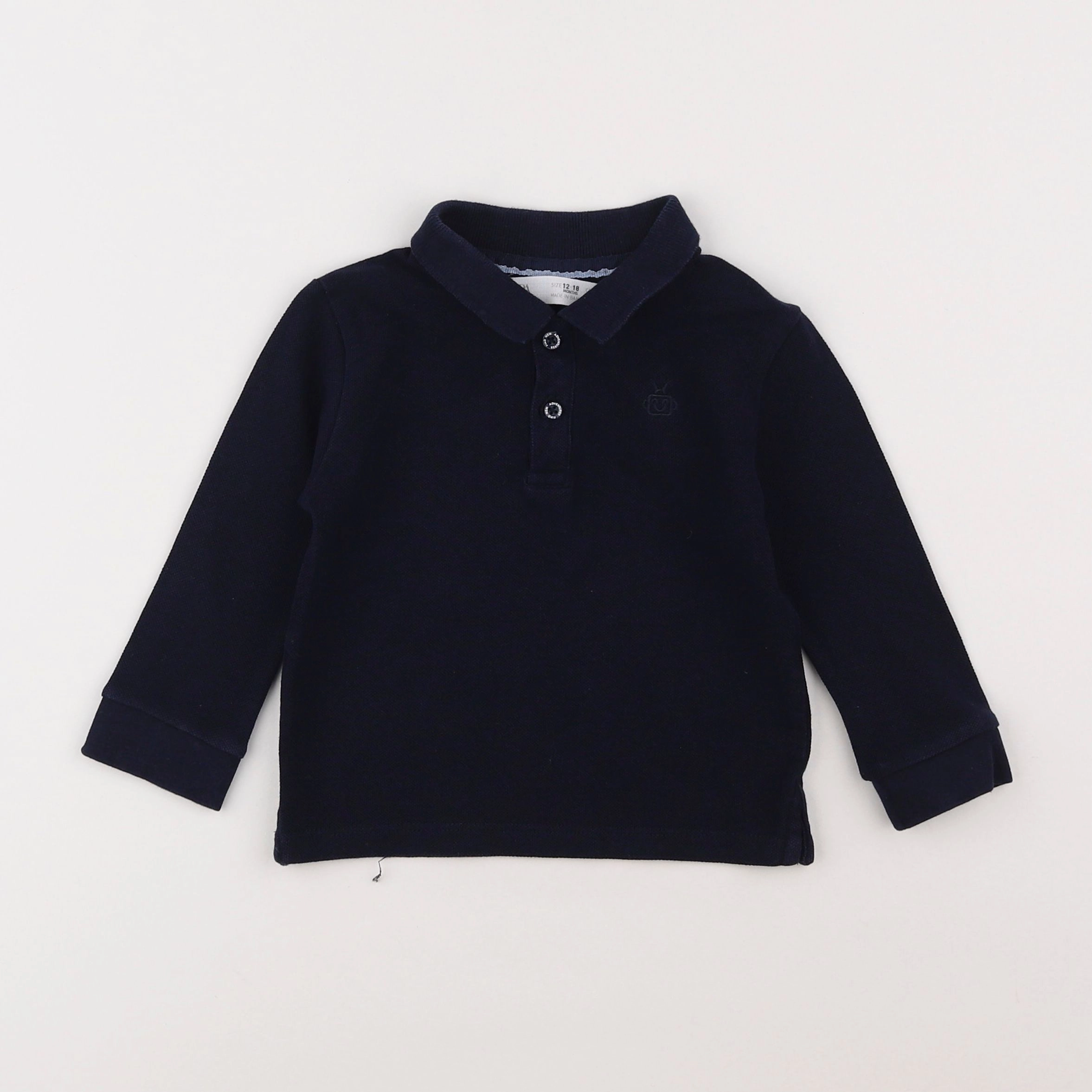 Zara - polo bleu - 12/18 mois