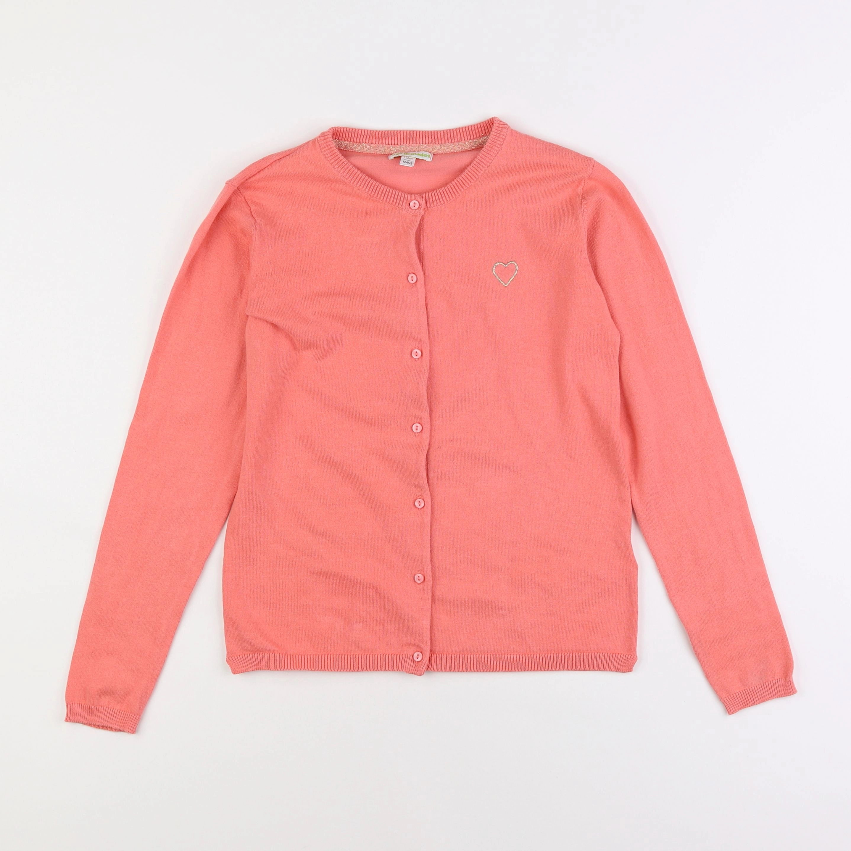 Vertbaudet - gilet rose - 12 ans