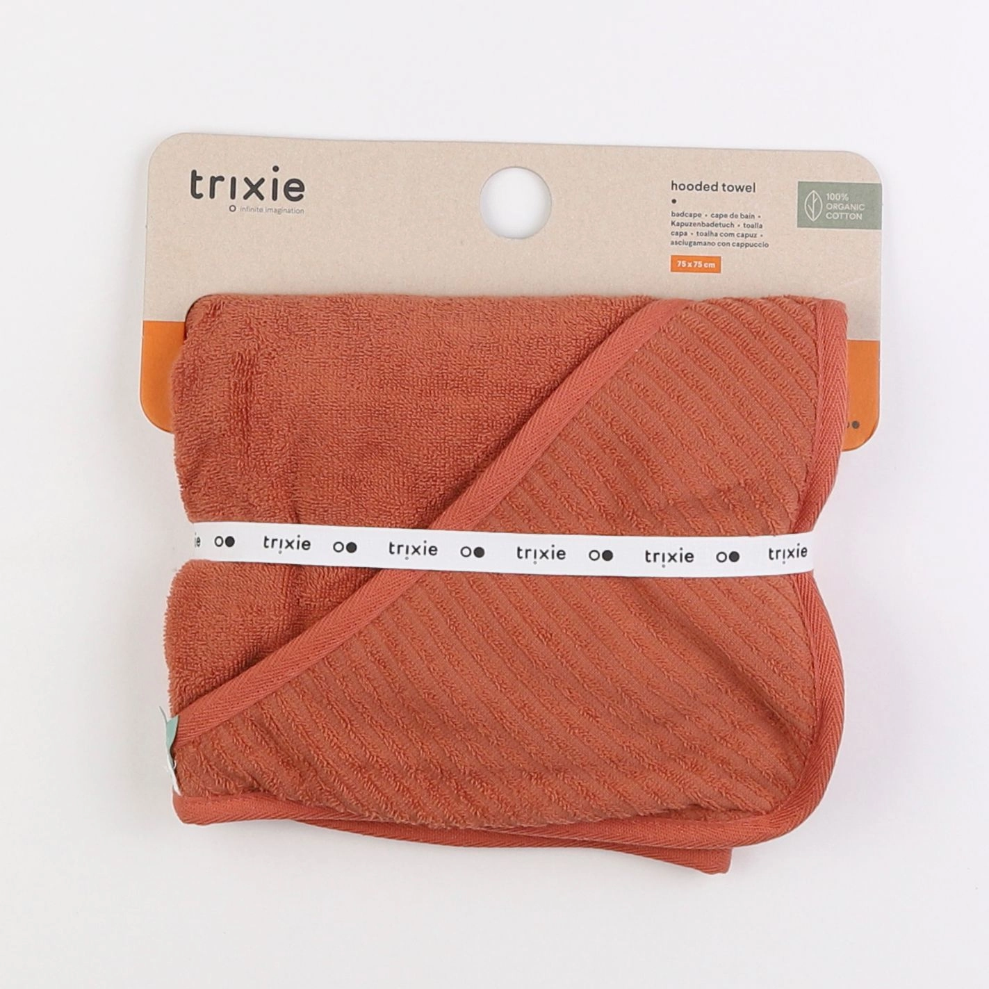 Trixie - cape de bain orange - 0/6 mois