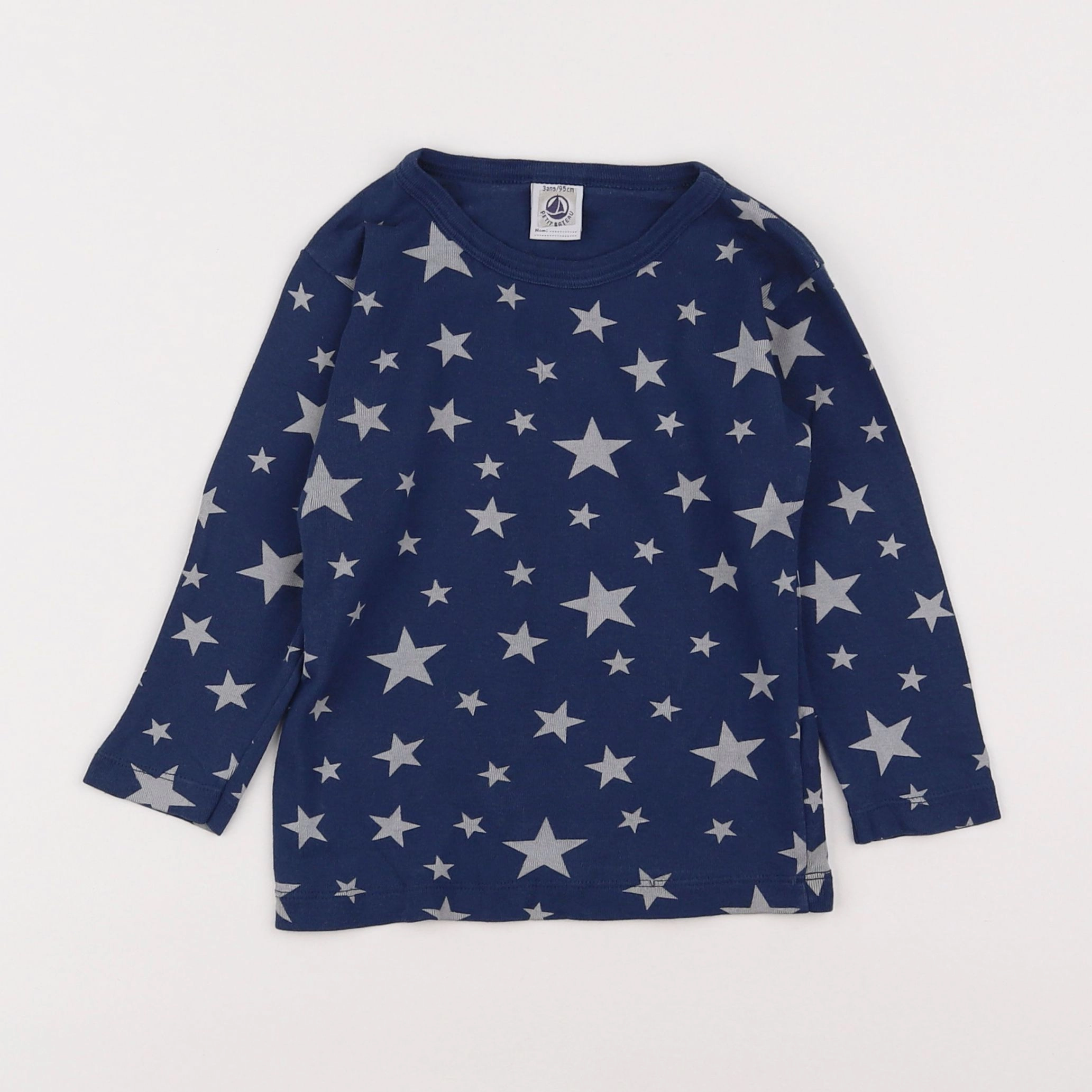 Petit Bateau - maillot de corps bleu - 3 ans