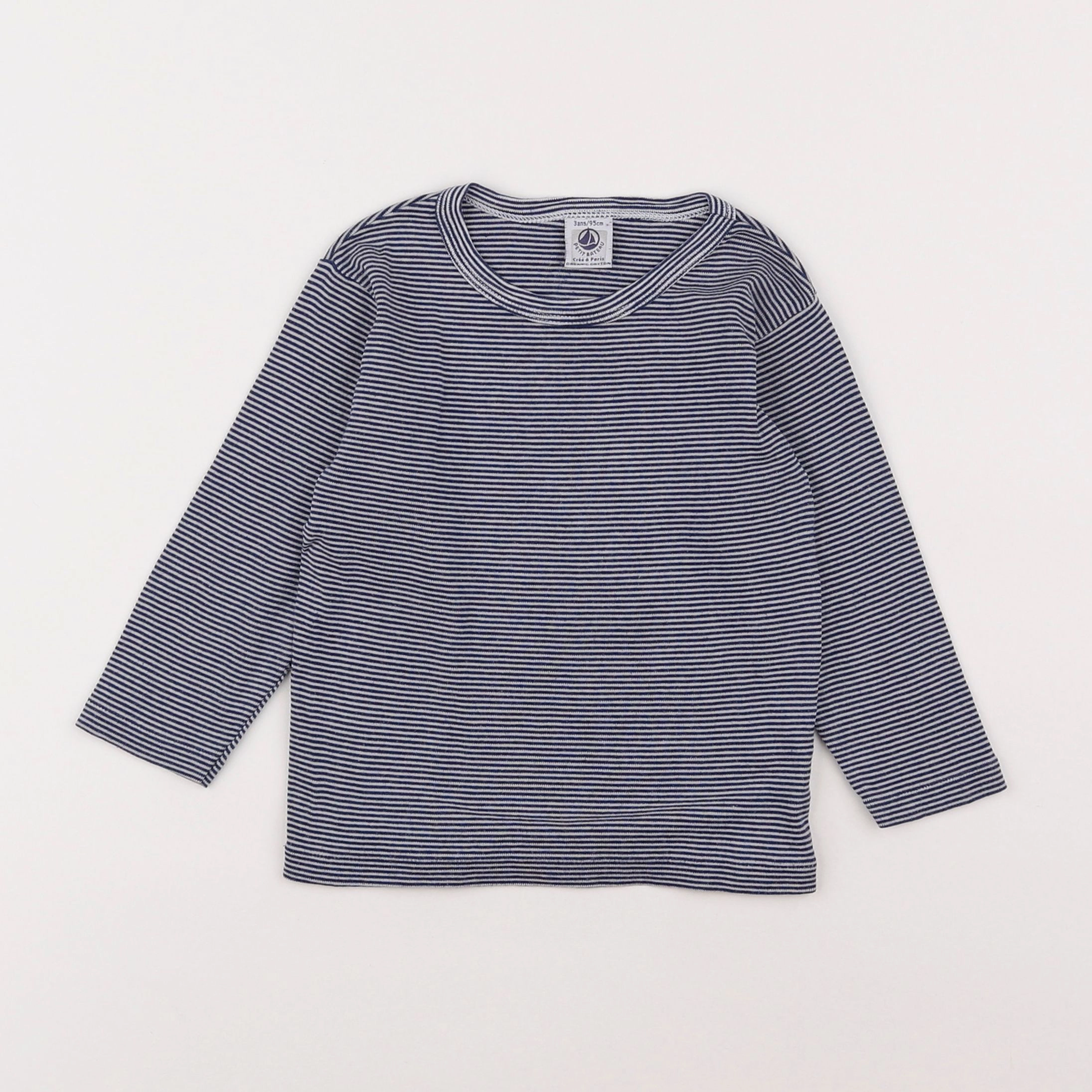 Petit Bateau - maillot de corps bleu - 3 ans