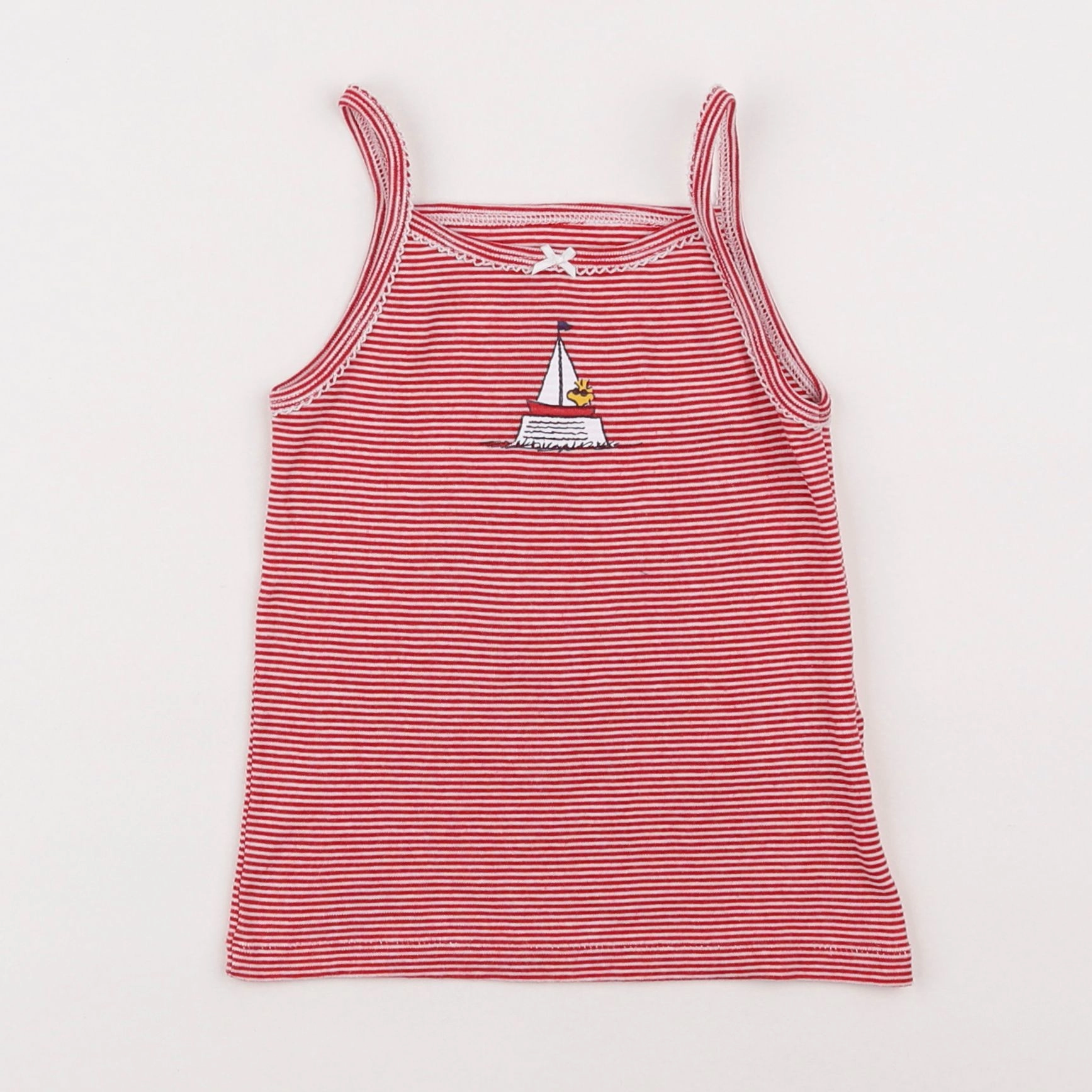 Petit Bateau - maillot de corps rouge - 3 ans