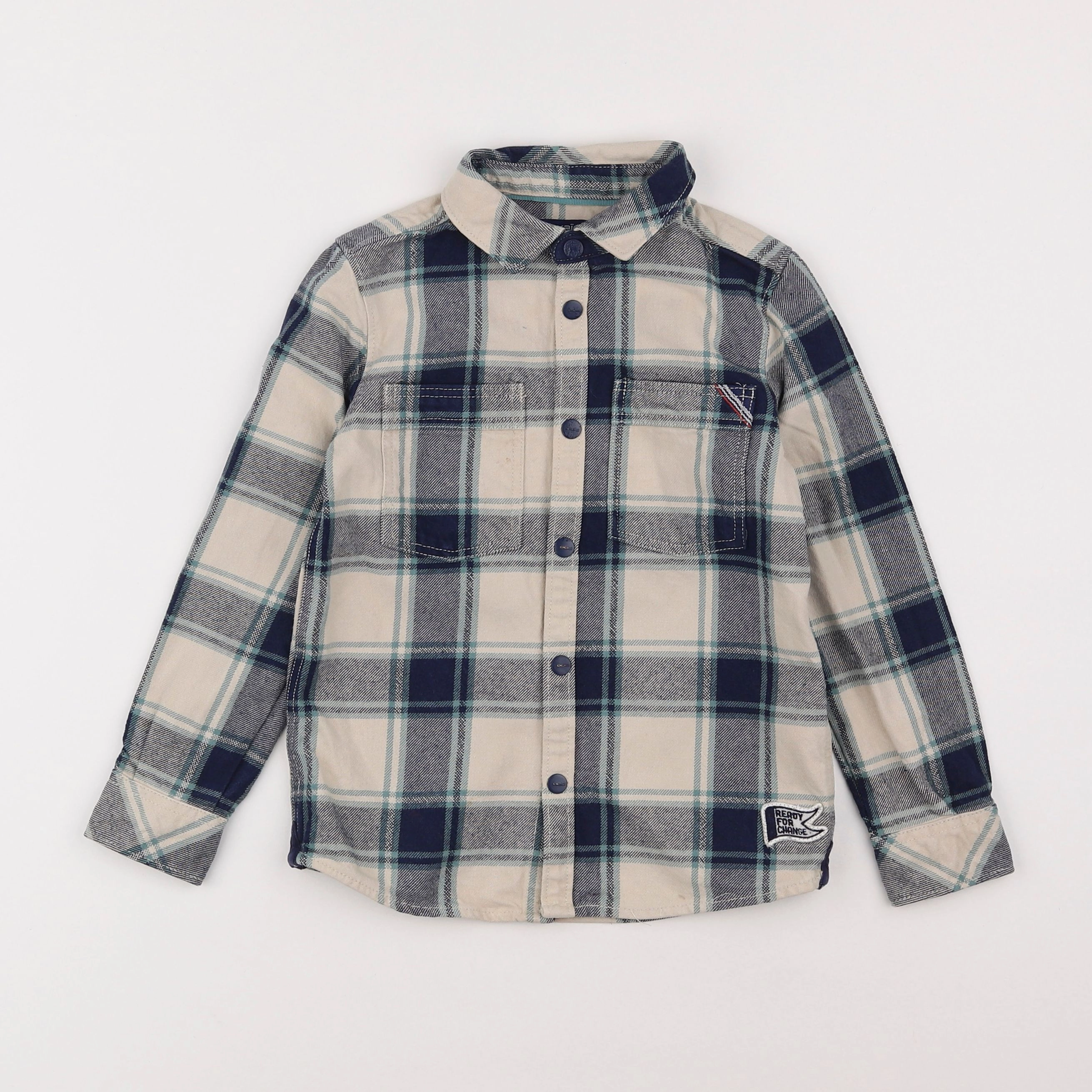 Okaidi - chemise bleu - 5 ans