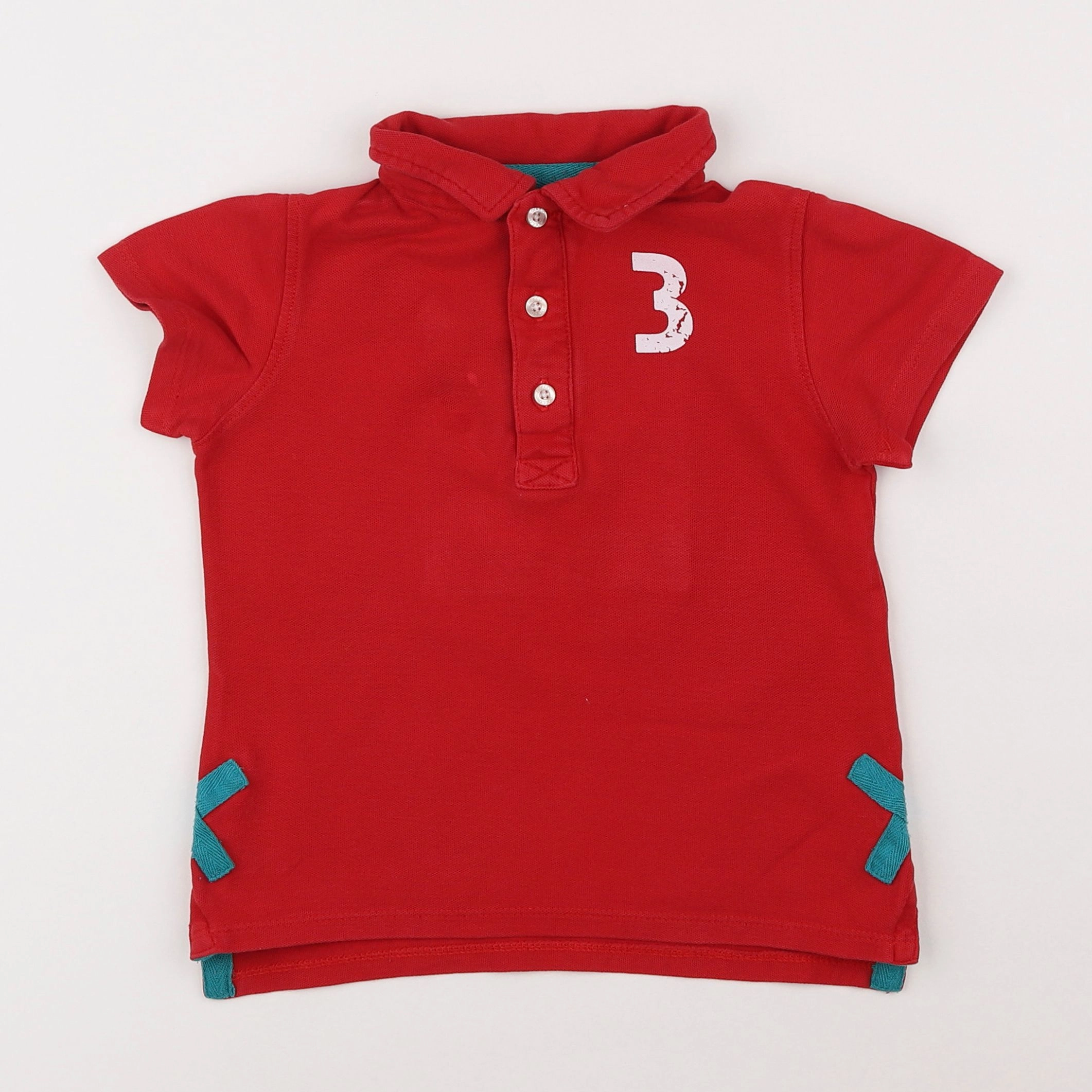 Gocco - polo rouge - 3/4 ans