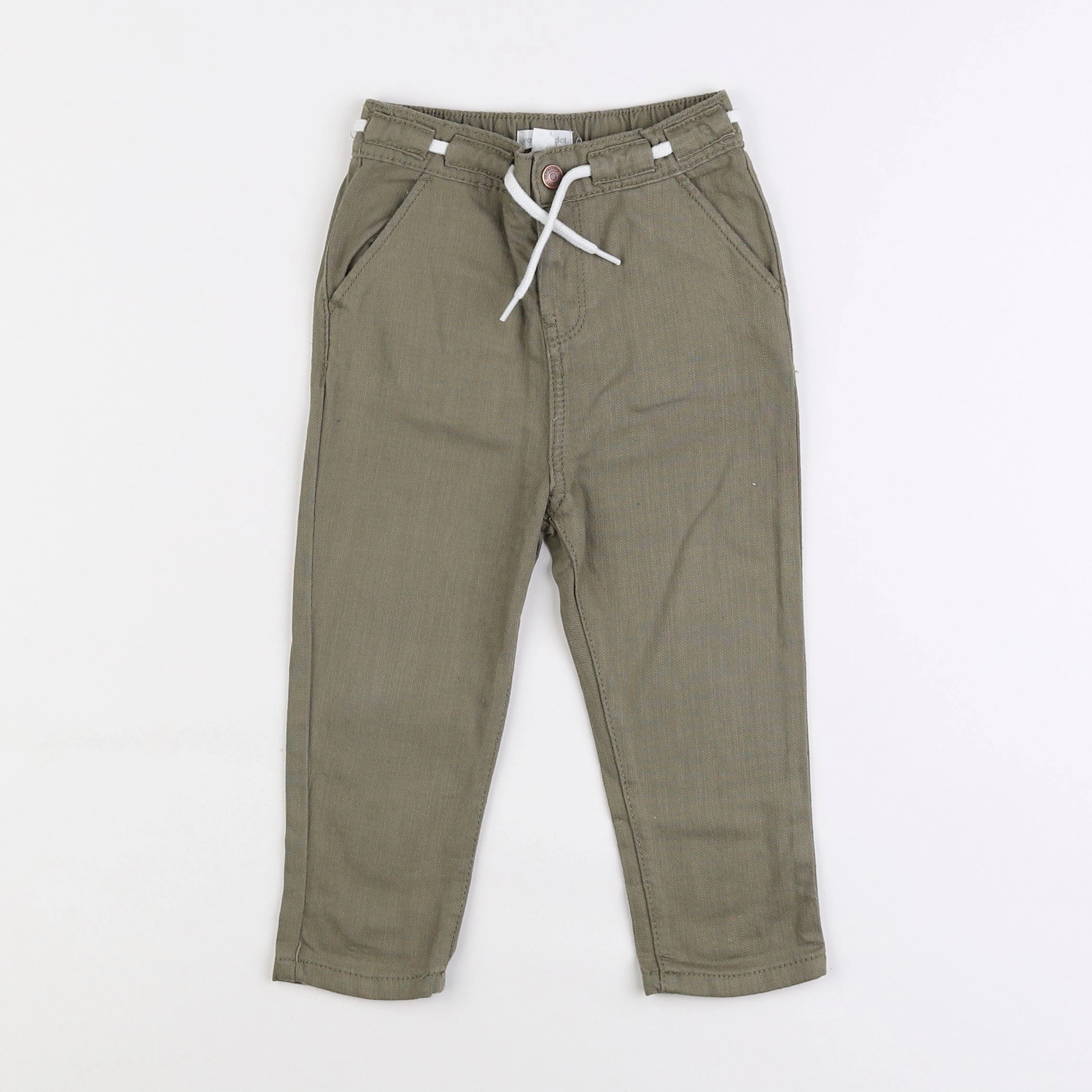 Vertbaudet - pantalon vert - 18 mois