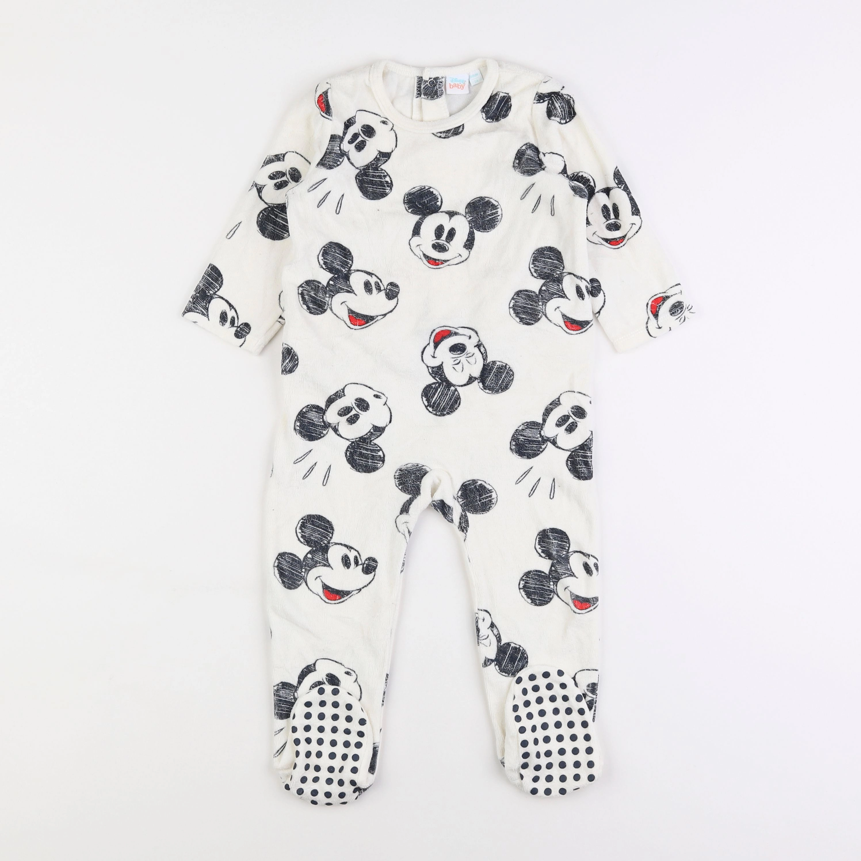 Vertbaudet - pyjama velours blanc - 2 ans