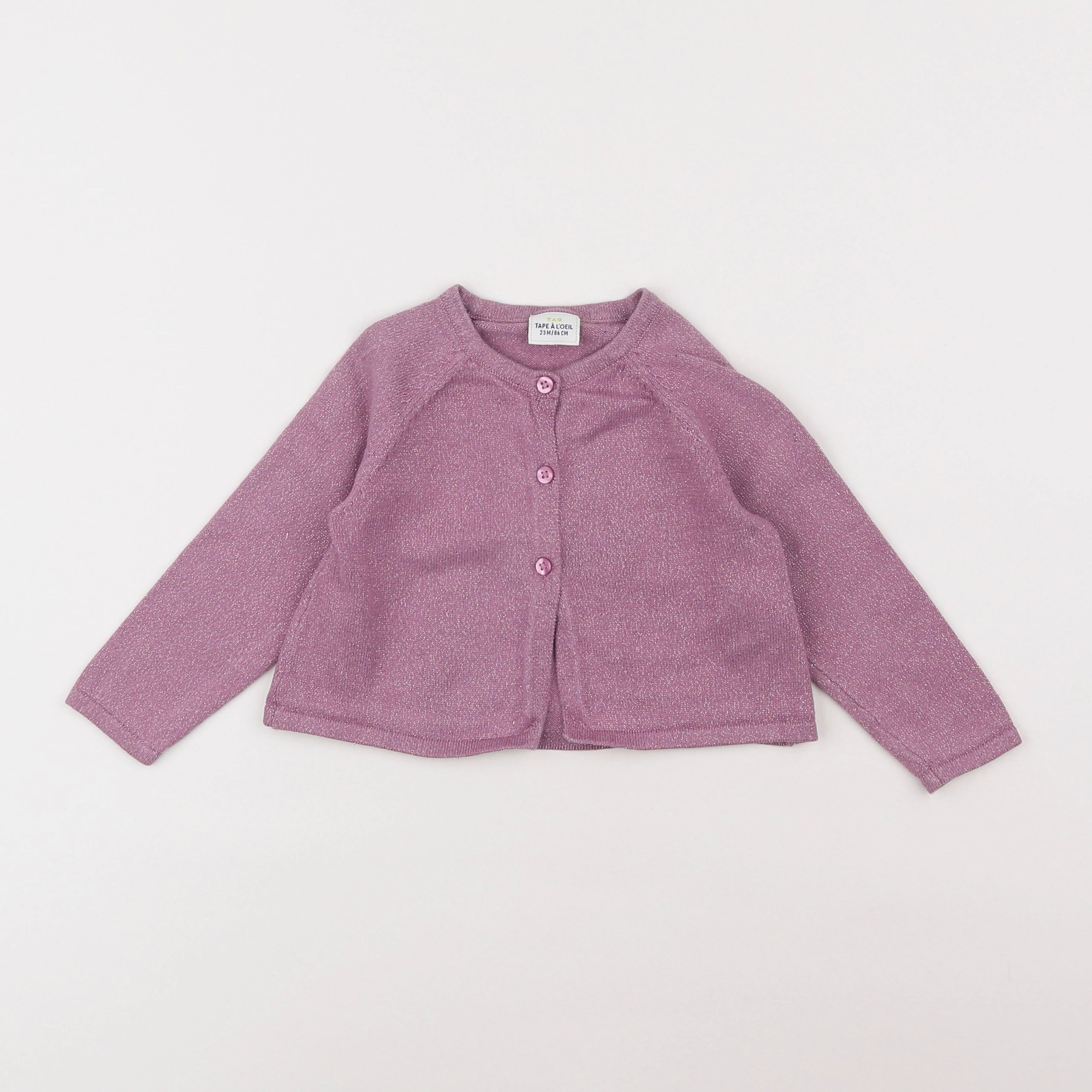 Tape à l'oeil - gilet violet - 2 ans