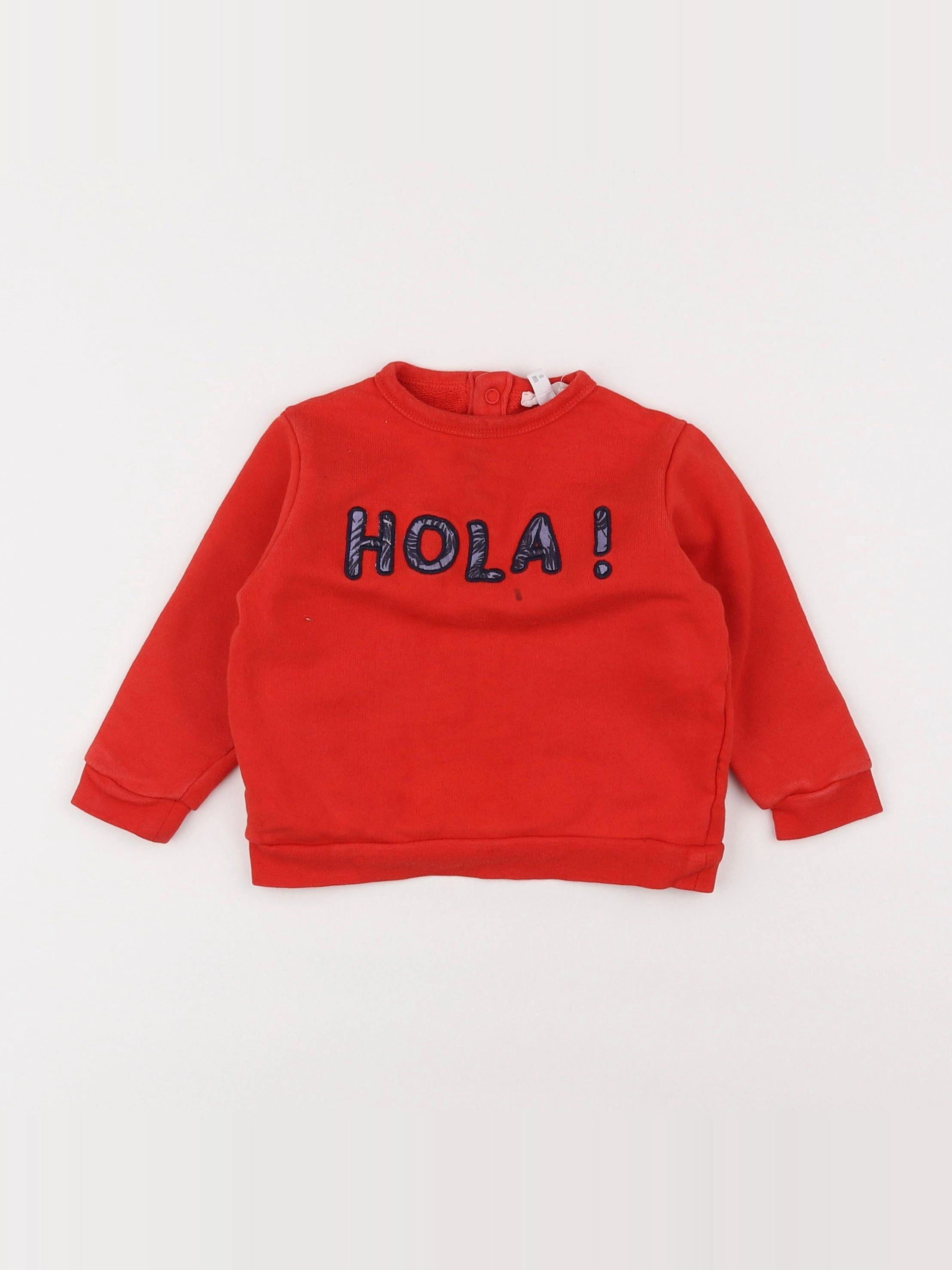 Storytelling - sweat rouge - 18 mois