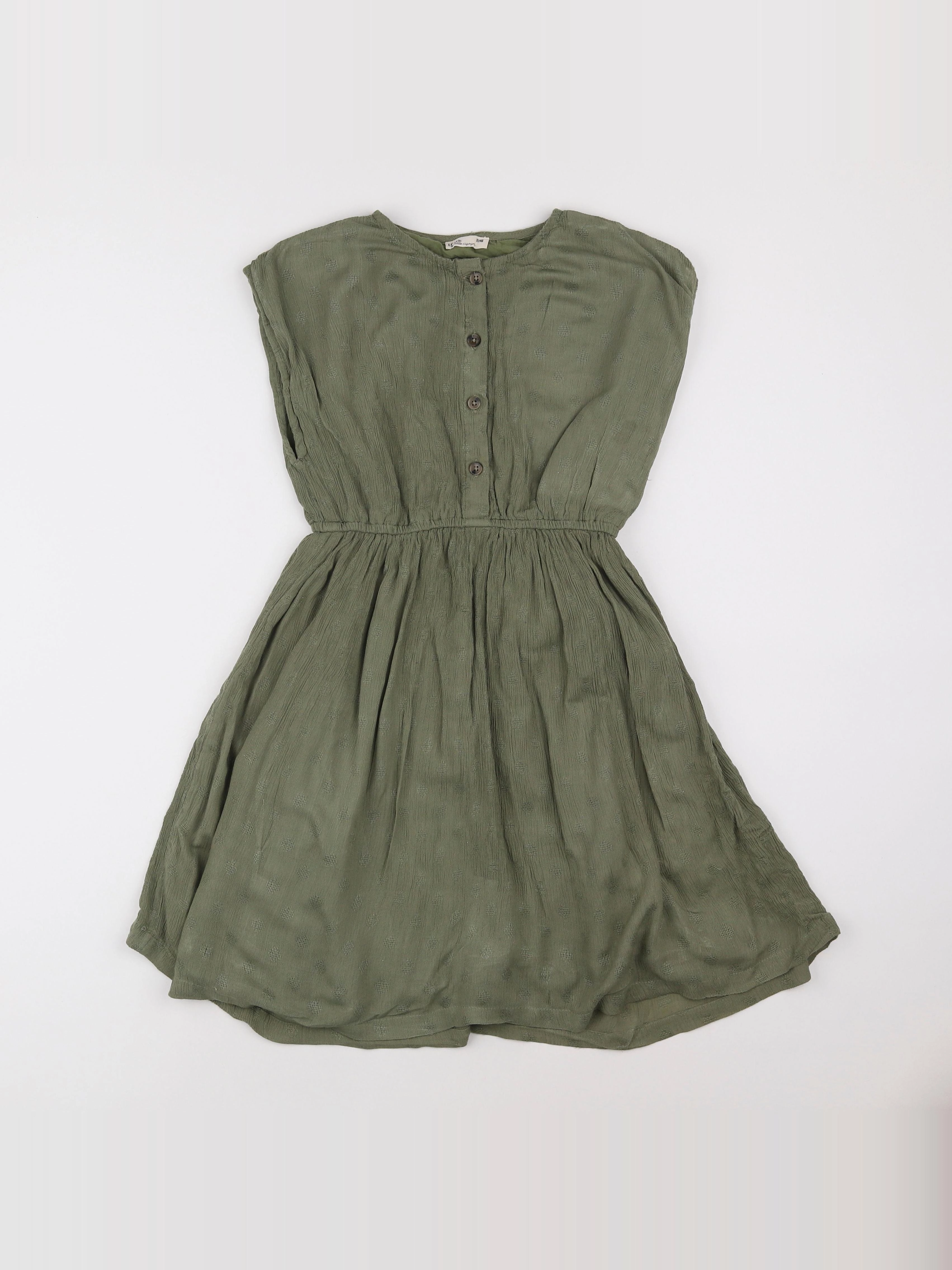 Little Cigogne - robe vert - 10 ans
