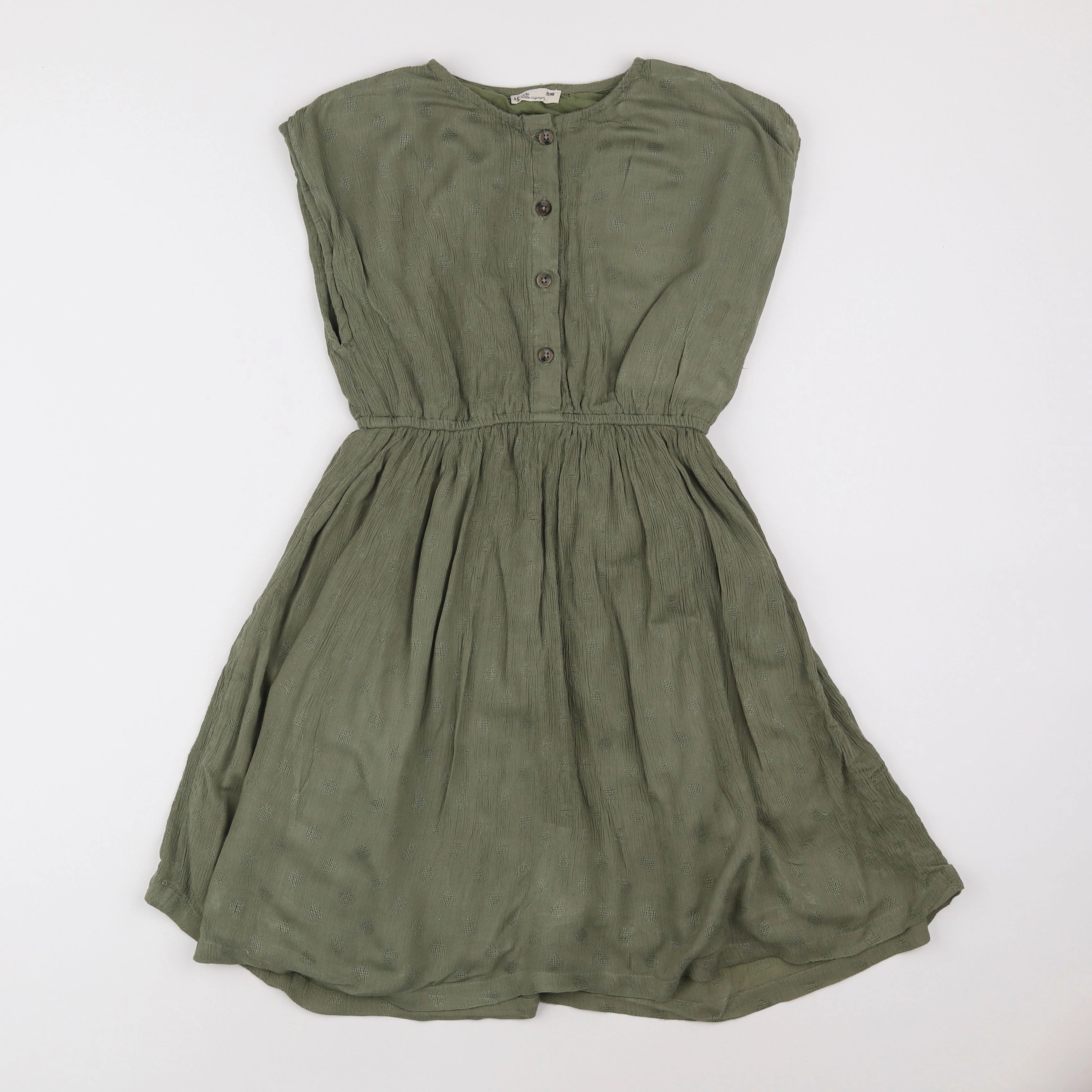 Little Cigogne - robe vert - 10 ans