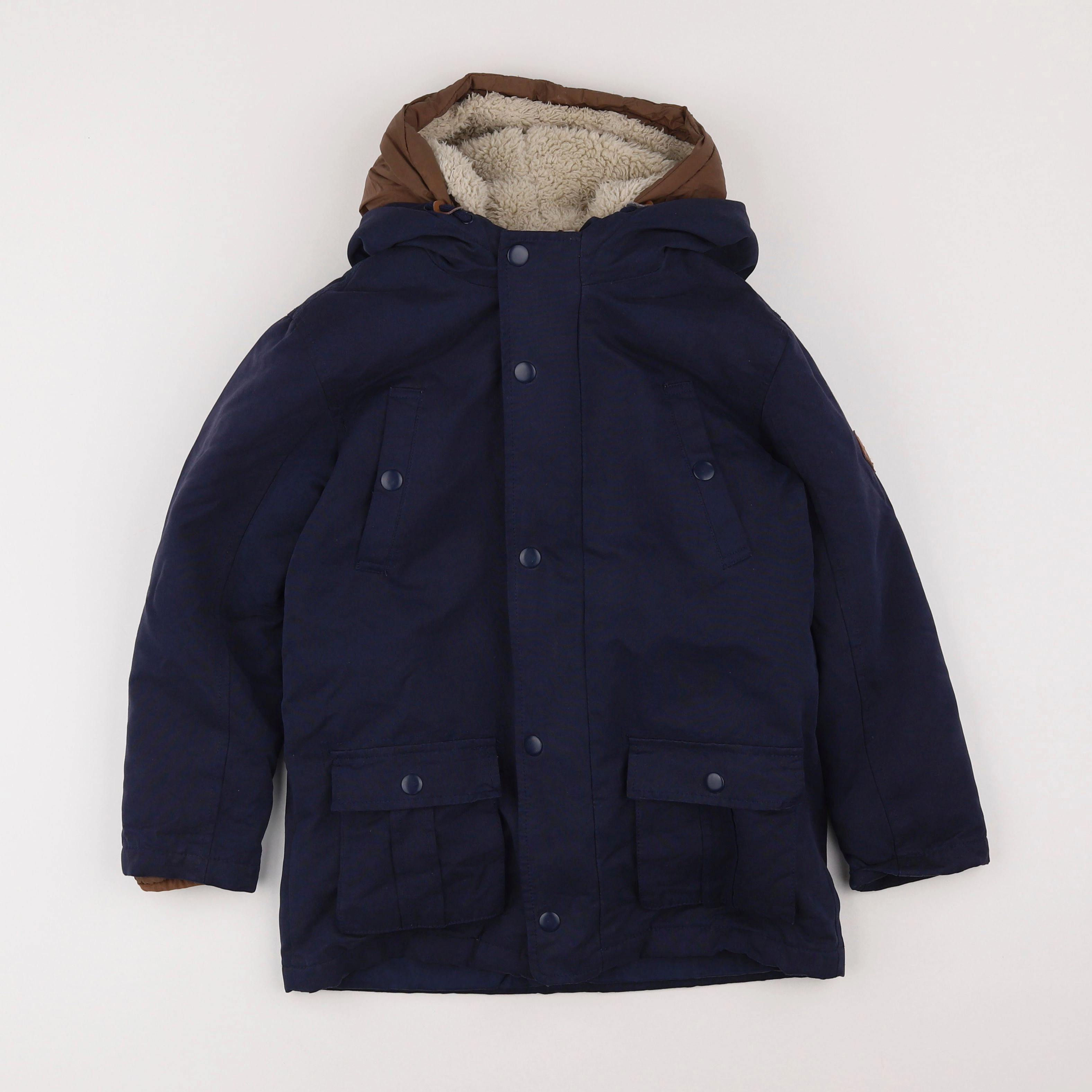 Vertbaudet - parka bleu - 8 ans