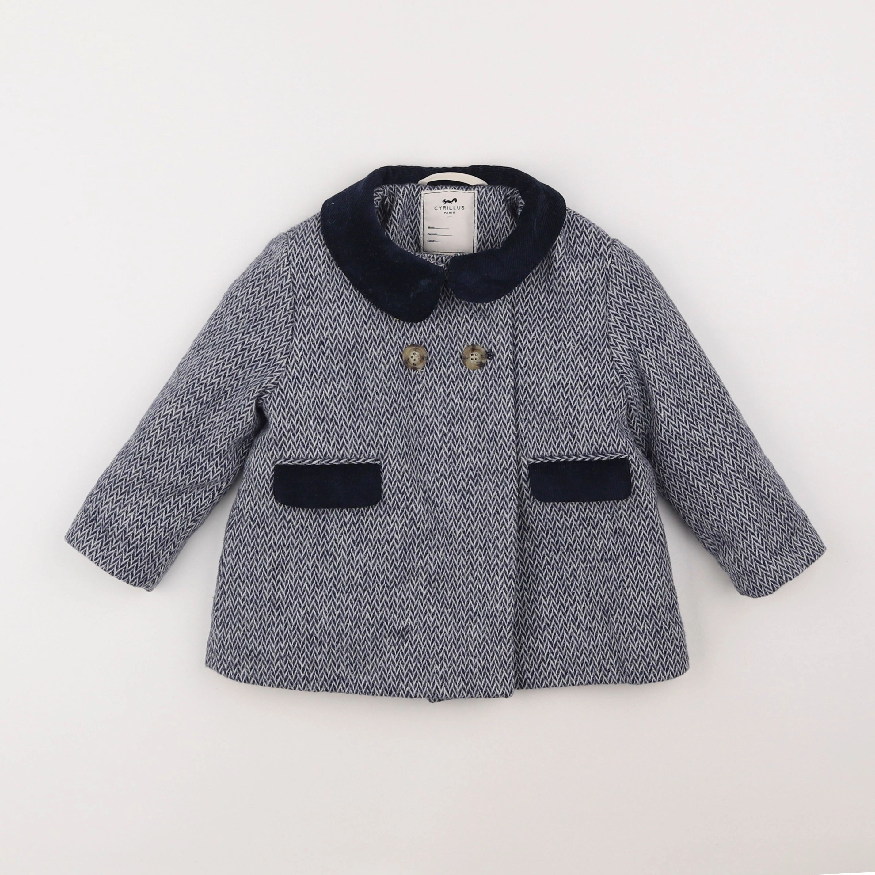 Cyrillus - manteau bleu - 2 ans