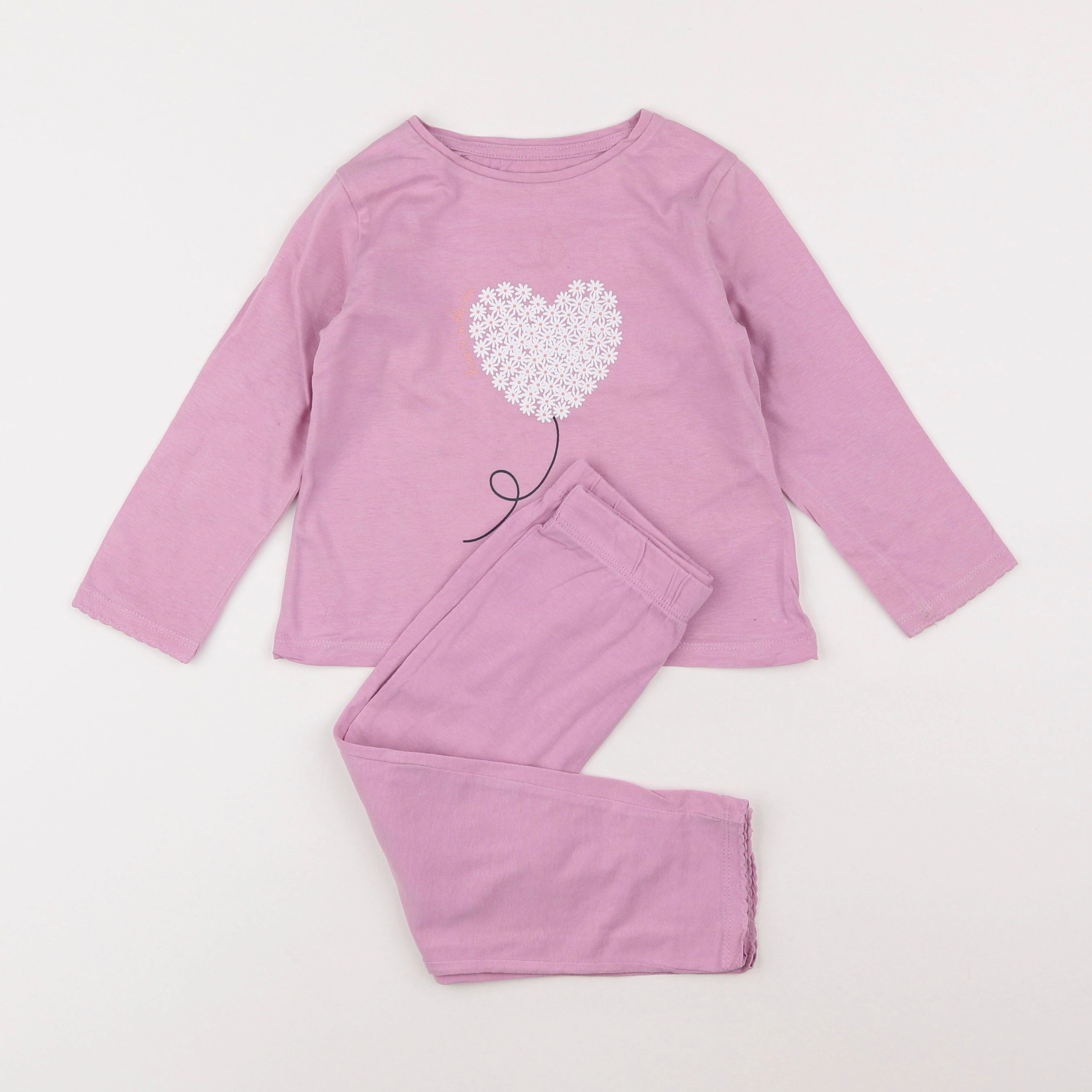 Vertbaudet - pyjama coton rose - 3 ans